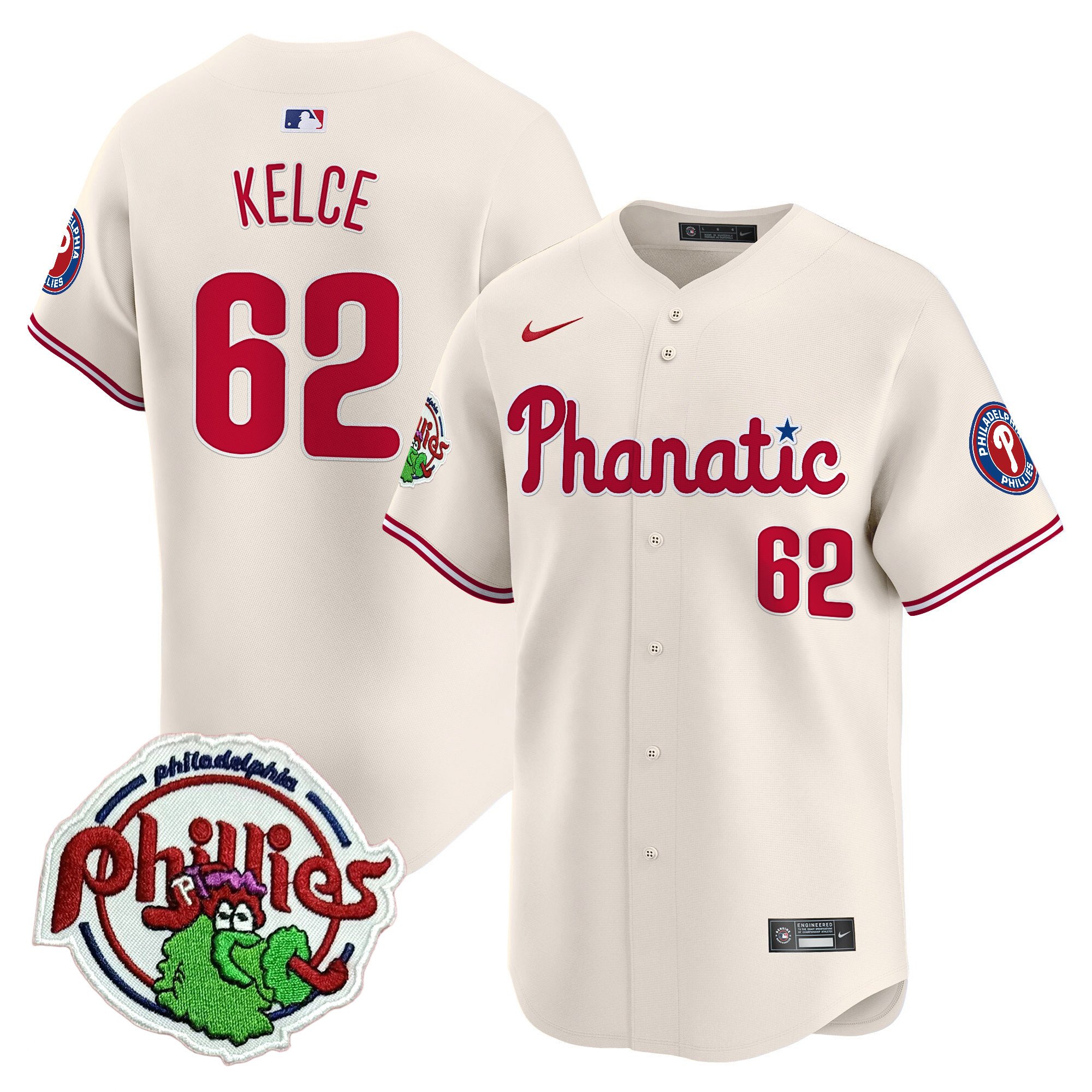 Youth's Phillies Phanatic Patch Vapor Premier Limited Jersey - All Stitched