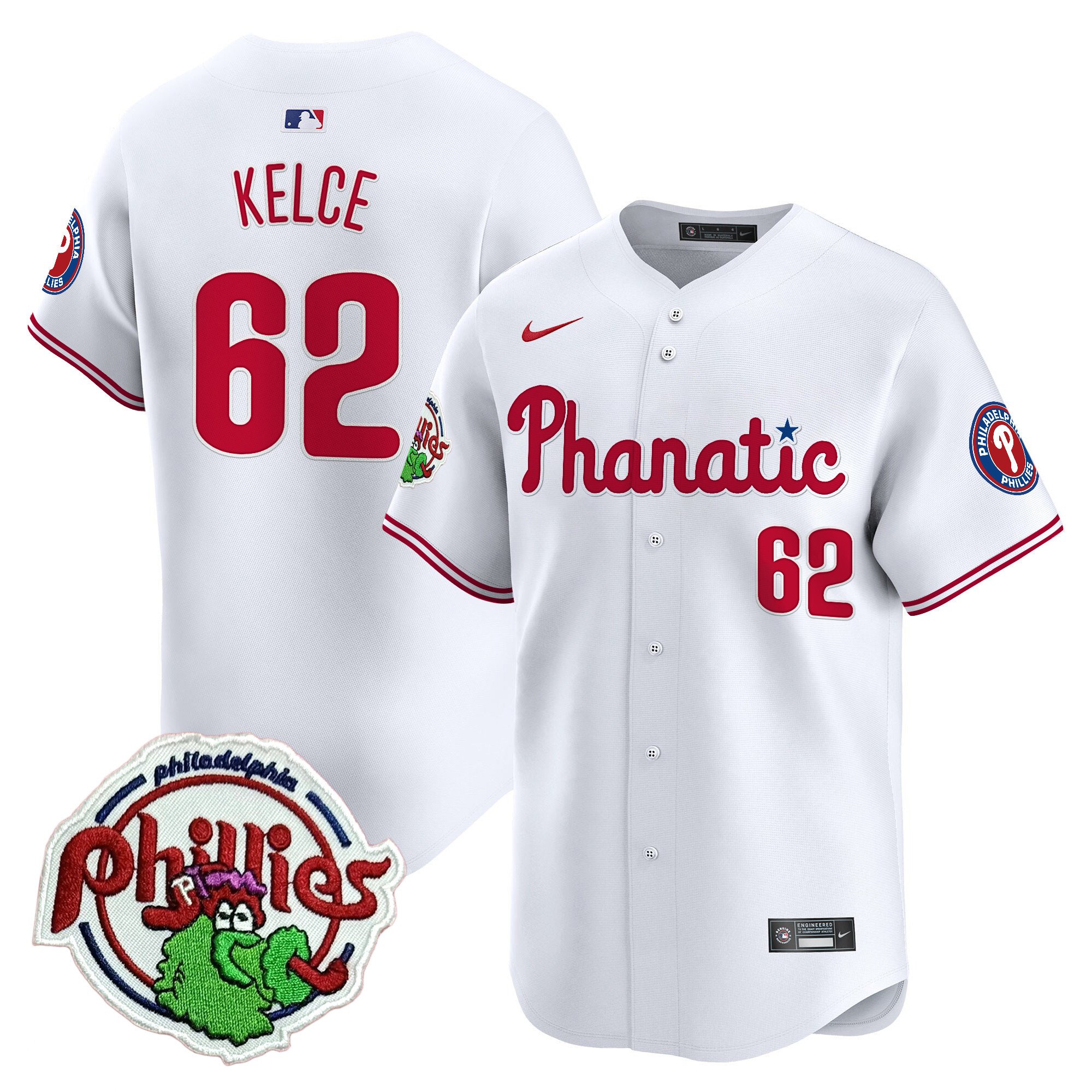 Youth's Phillies Phanatic Patch Vapor Premier Limited Jersey - All Stitched