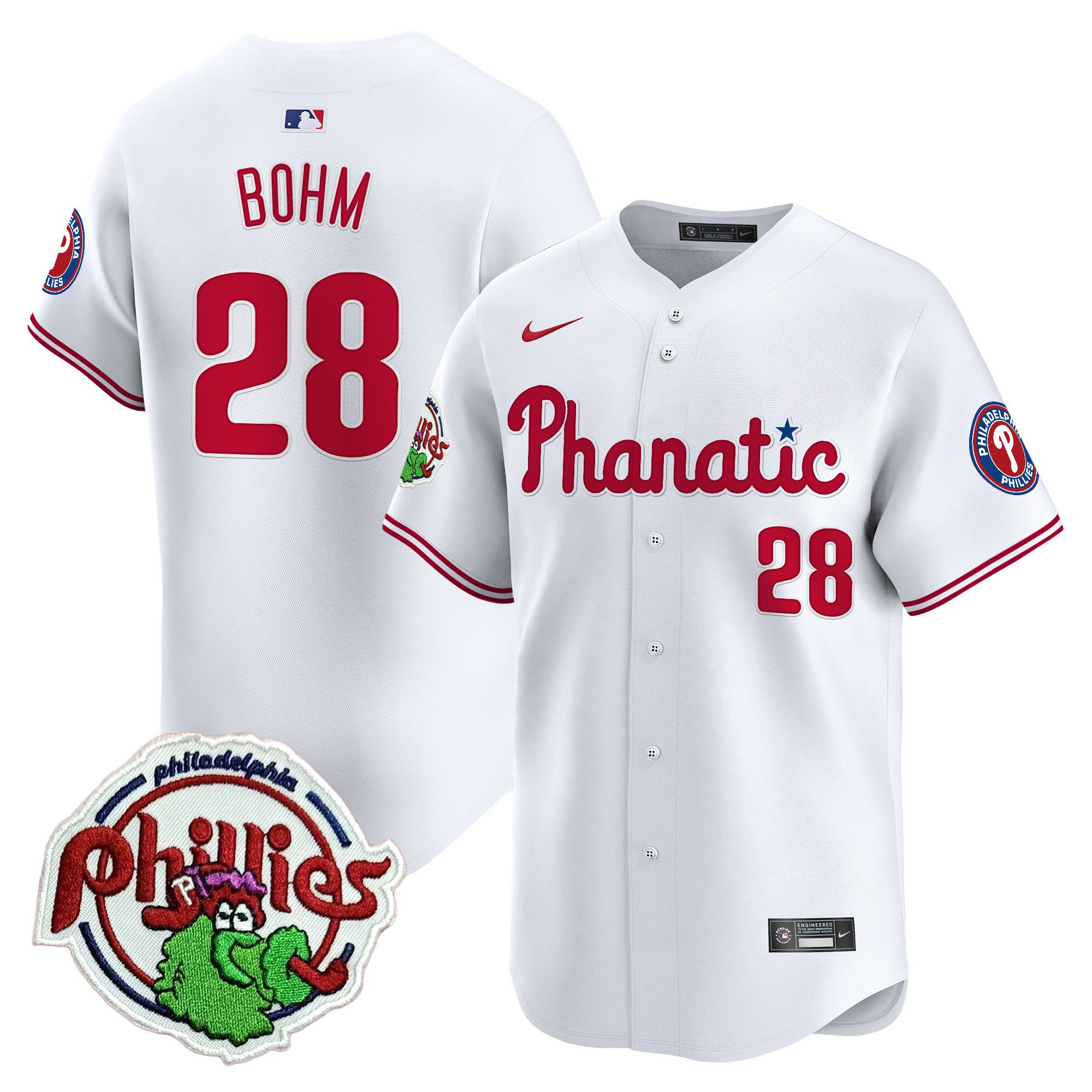Youth's Phillies Phanatic Patch Vapor Premier Limited Jersey - All Stitched