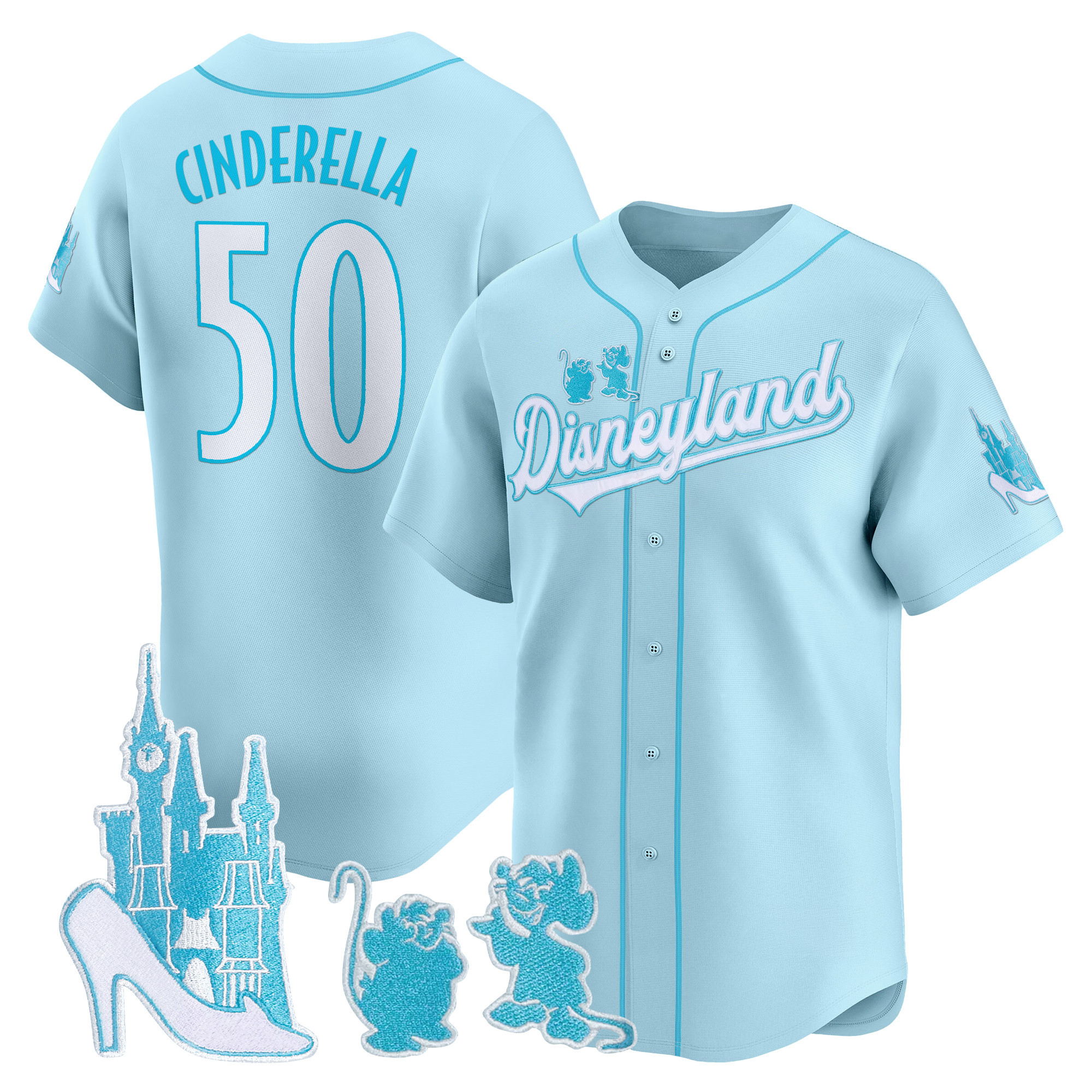 Youth's Unisex Disney Princess Vapor Baseball Jersey - All Stitched