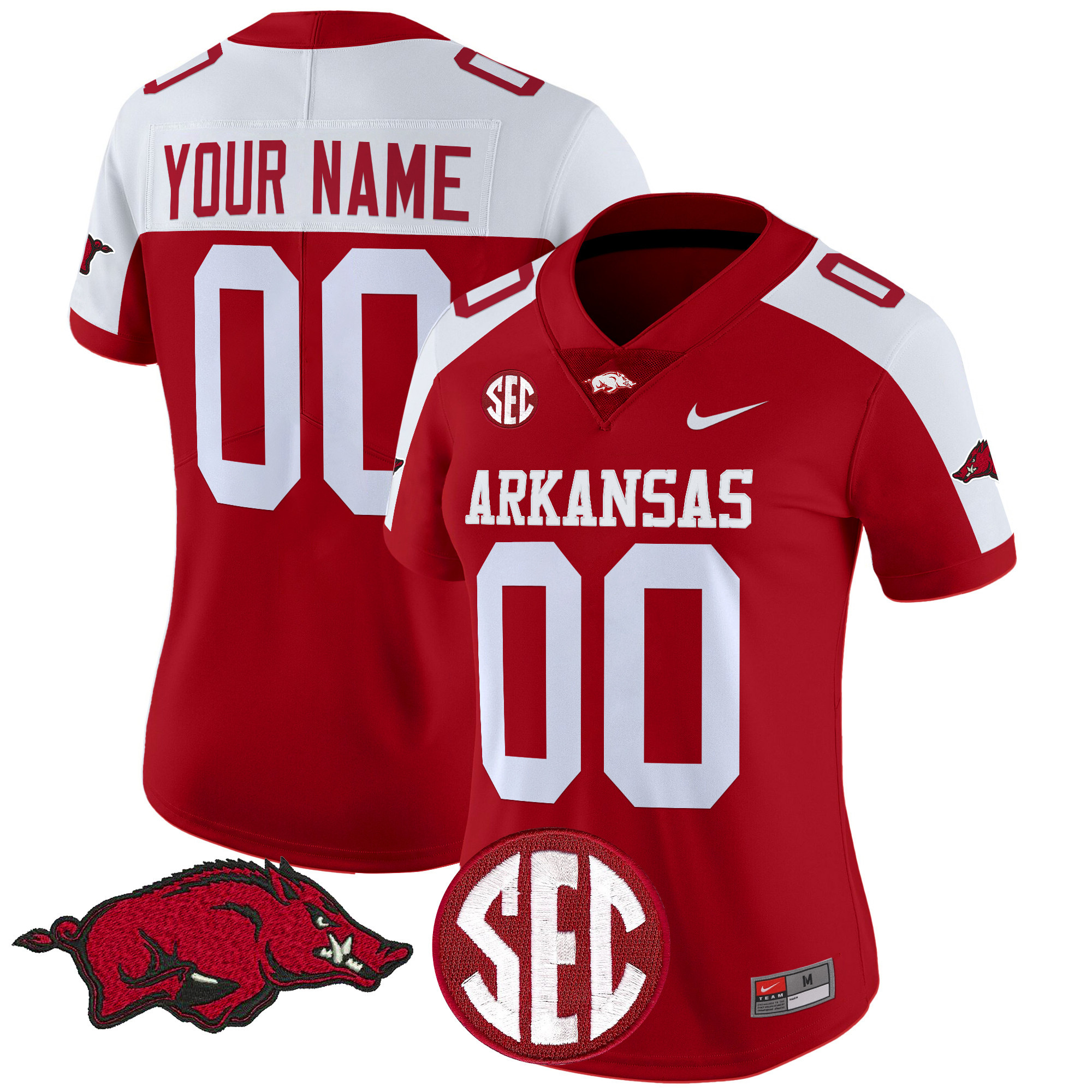 Arkansas Razorbacks Vapor Limited Custom Jersey - All Stitched