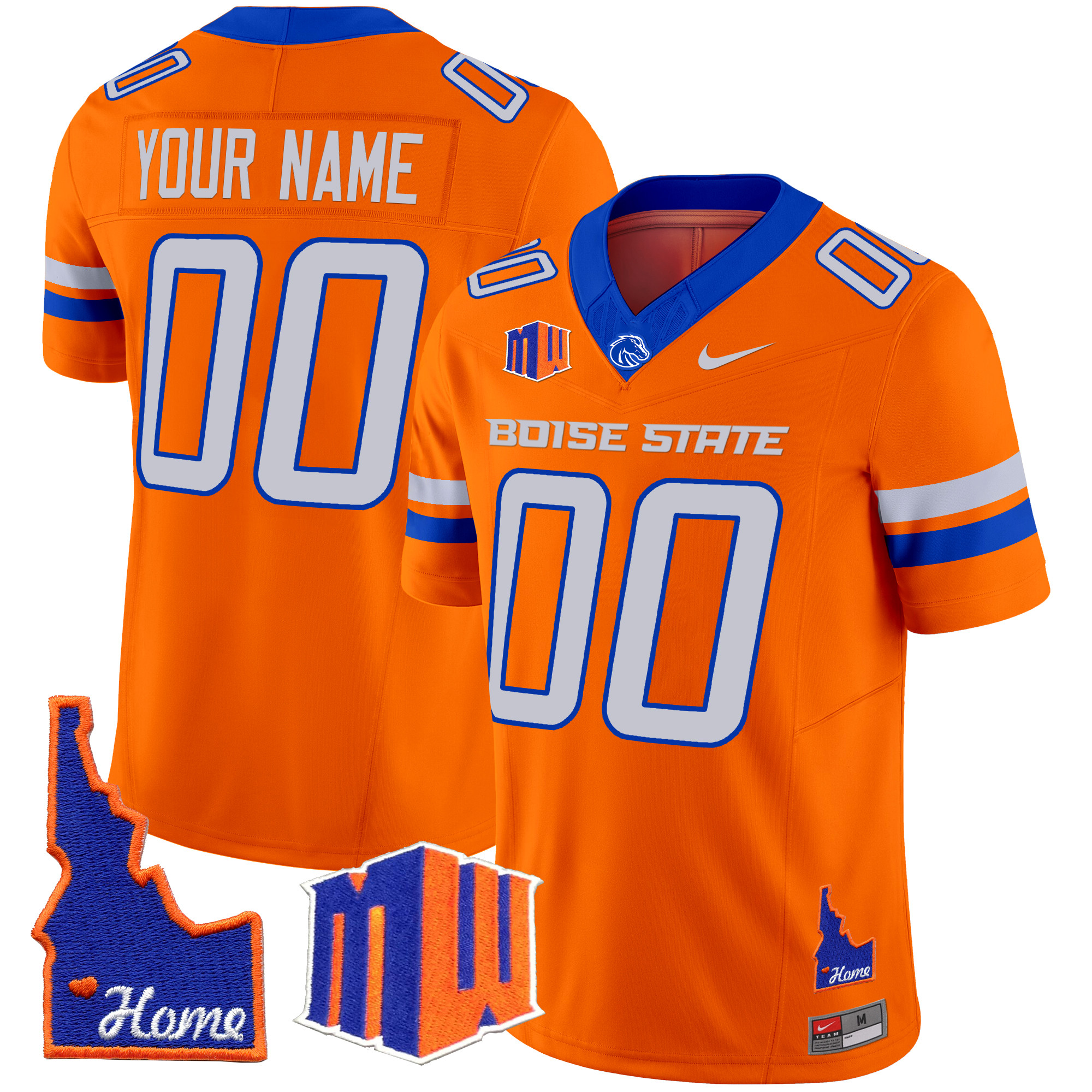 Boise State Broncos 2024 Home Patch Vapor Limited Custom Jersey - All Stitched