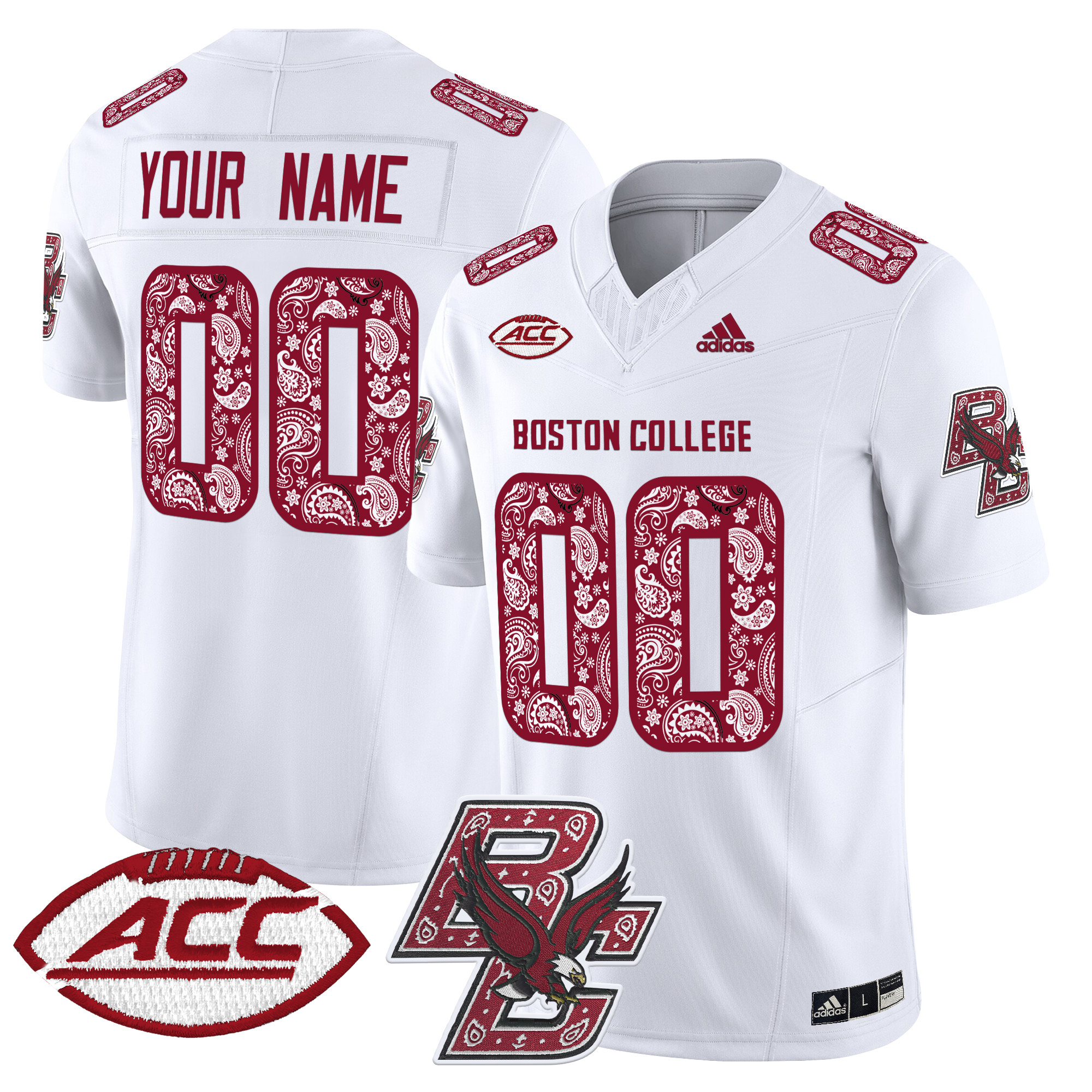 Boston College Eagles 2024 Vapor Limited Custom Jersey - All Stitched