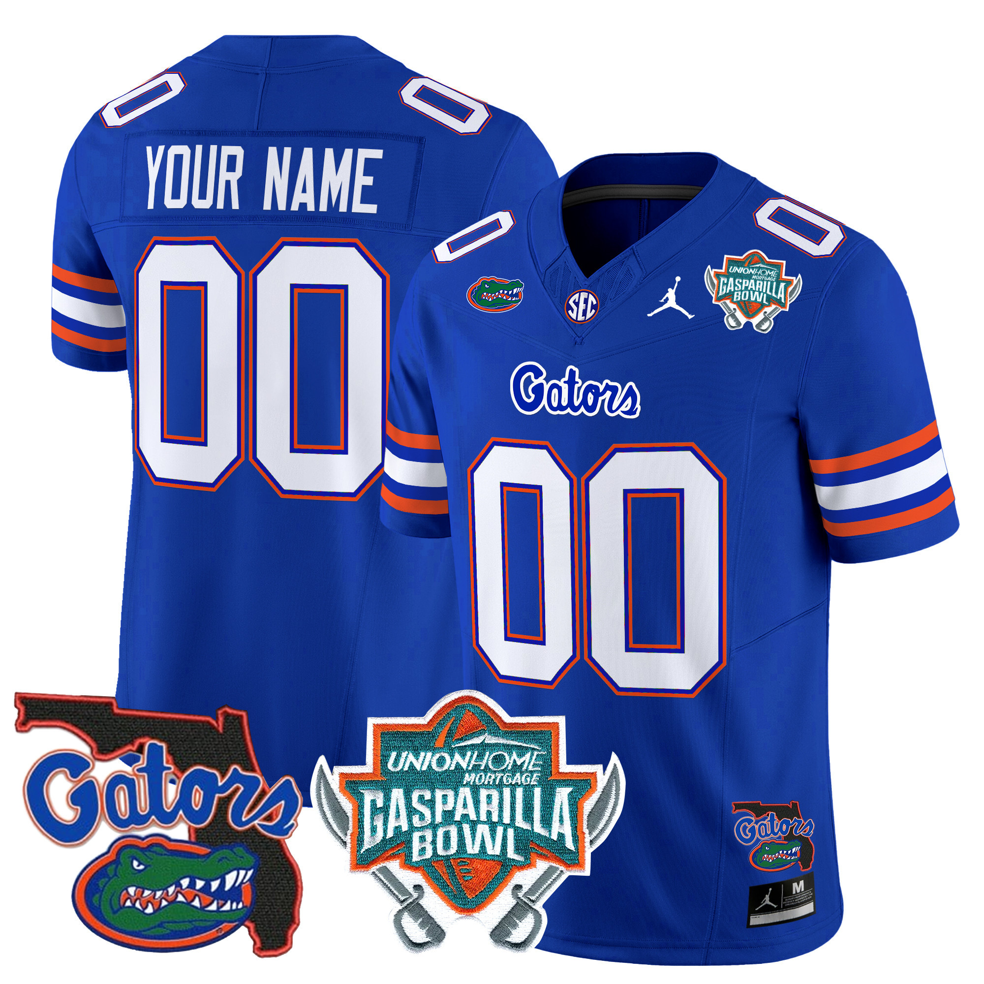 Florida Gators 2024 Gasparilla Bowl Patch Vapor Limited Custom Jersey - All Stitched