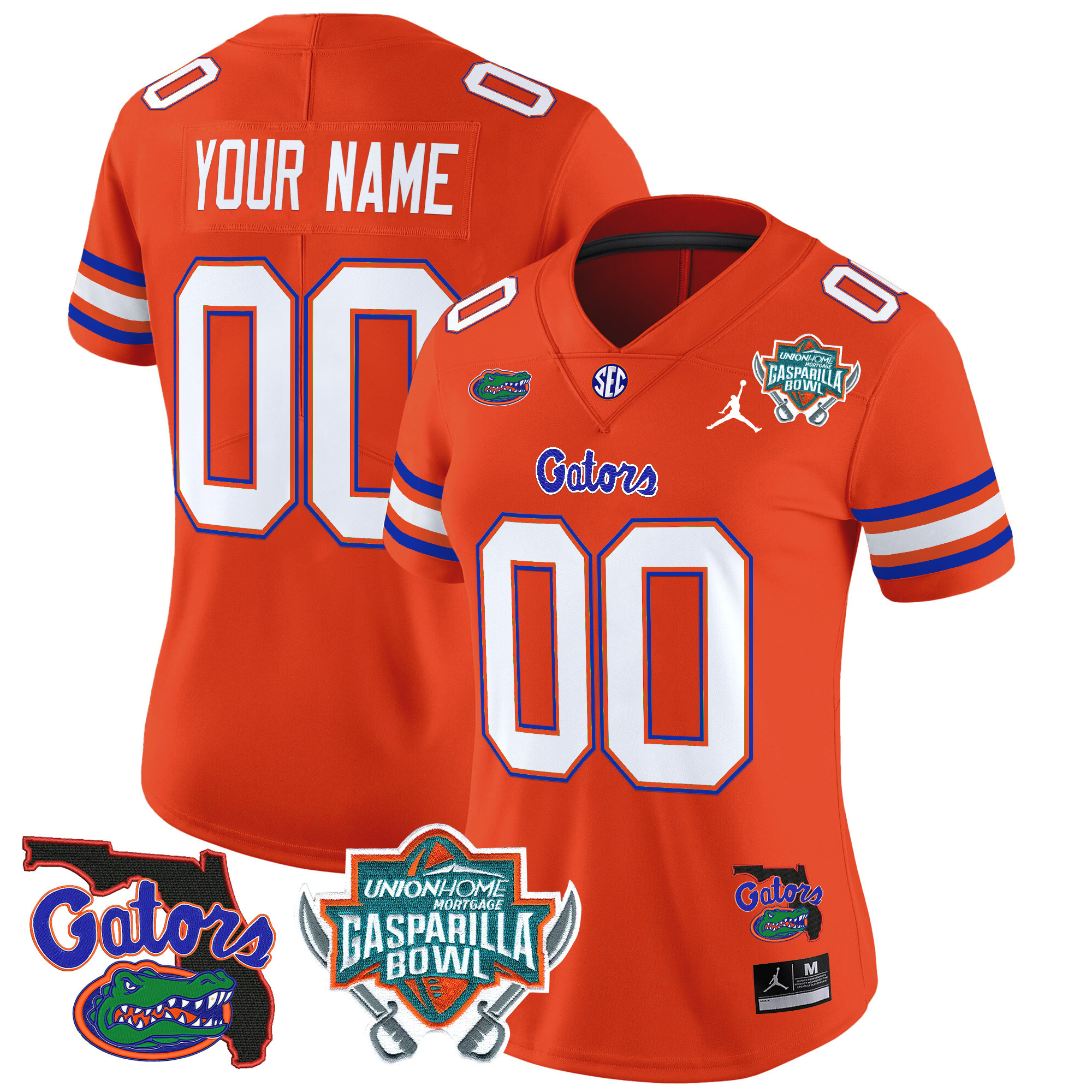 Florida Gators 2024 Gasparilla Bowl Patch Vapor Limited Custom Jersey - All Stitched