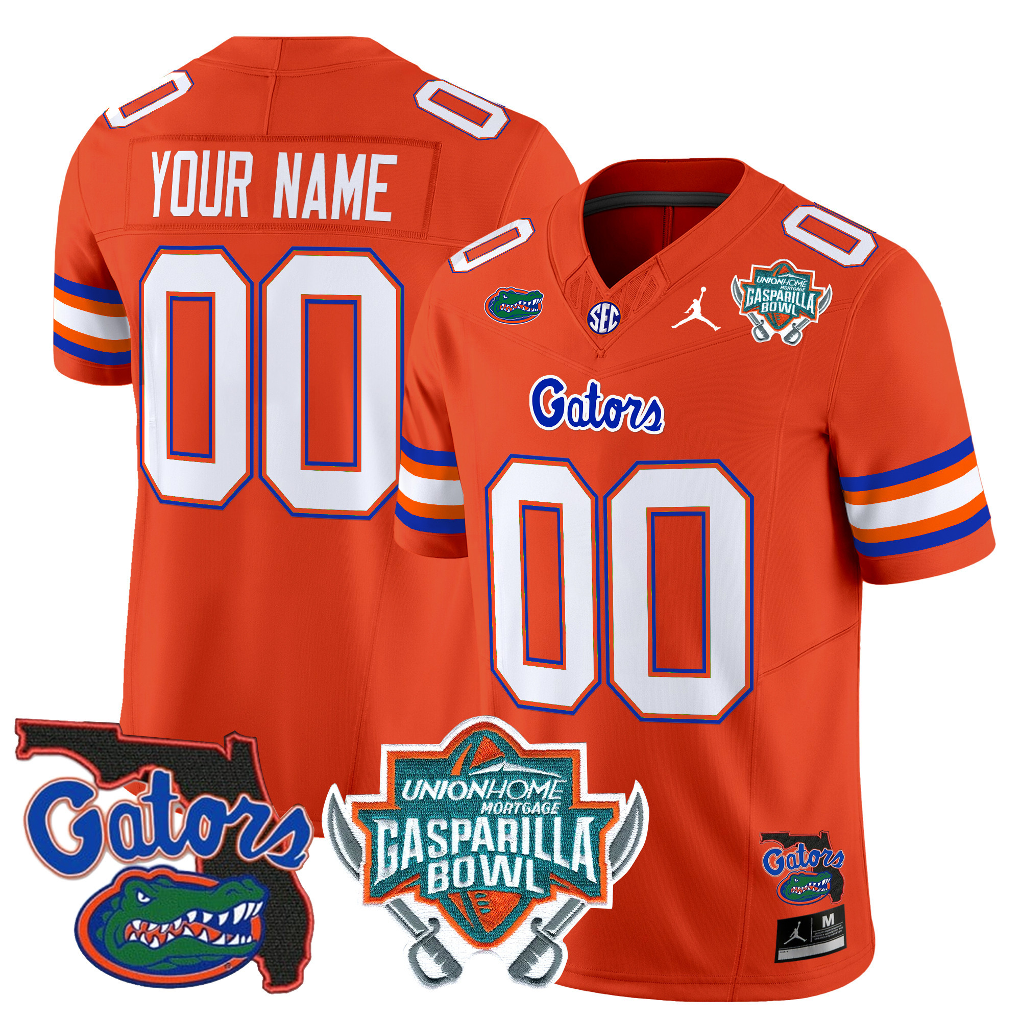 Florida Gators 2024 Gasparilla Bowl Patch Vapor Limited Custom Jersey - All Stitched