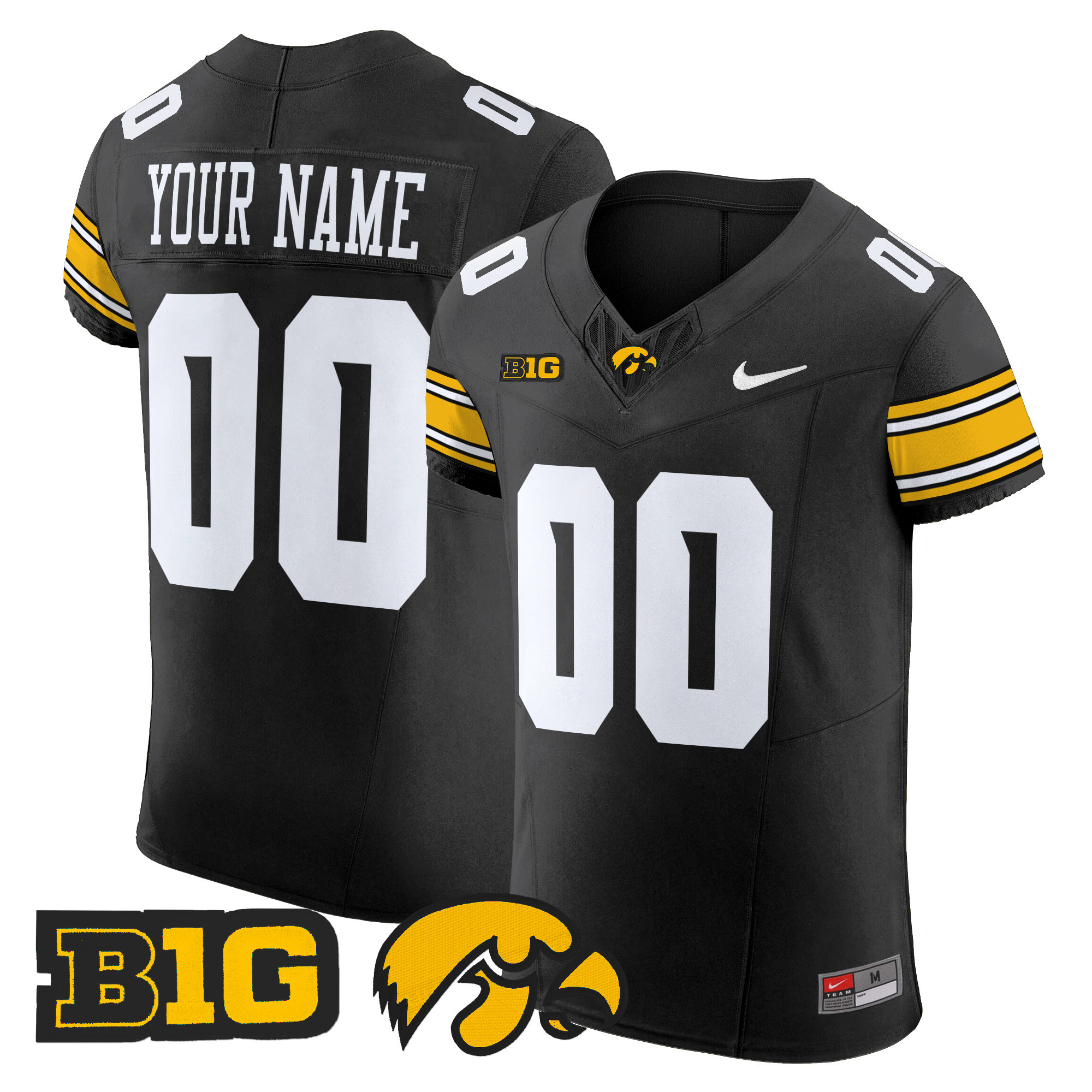 Iowa Hawkeyes 2024 Vapor Elite Custom Jersey - All Stitched