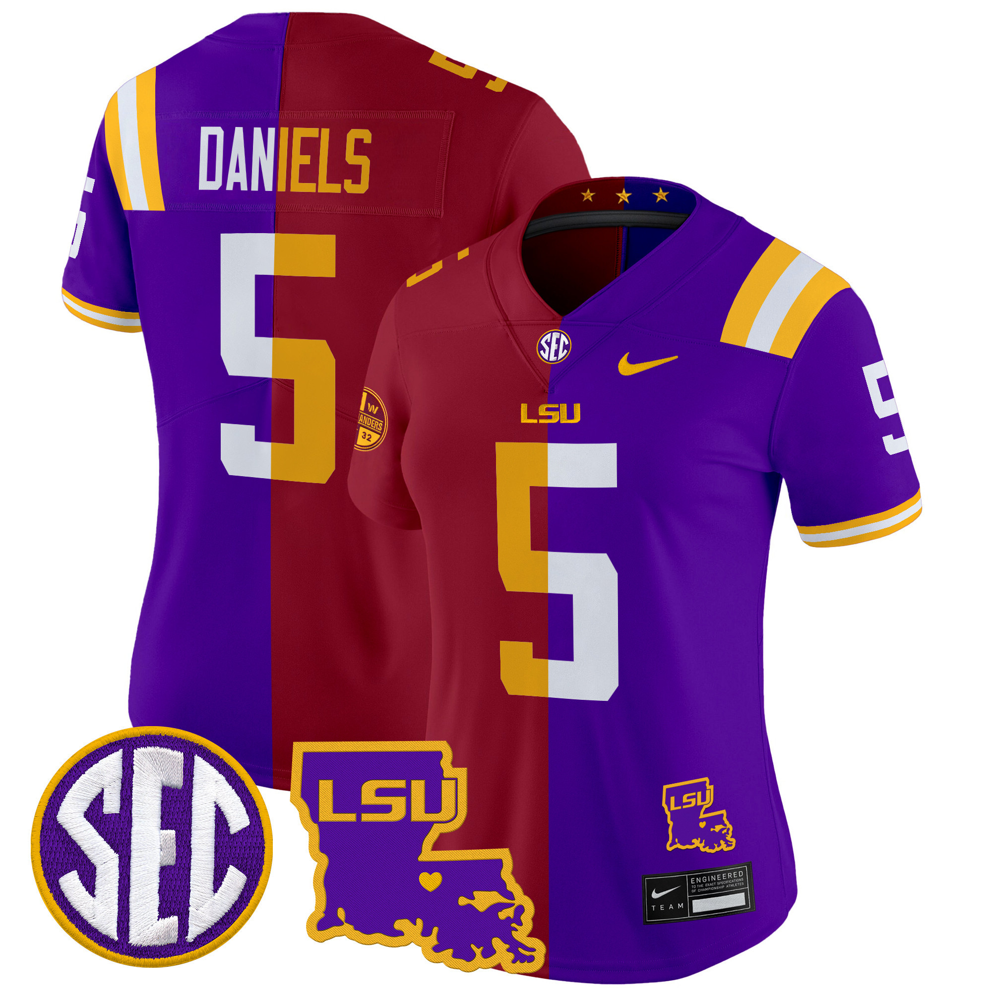 LSU Tiger Split Vapor Limited Jersey - All Stitched