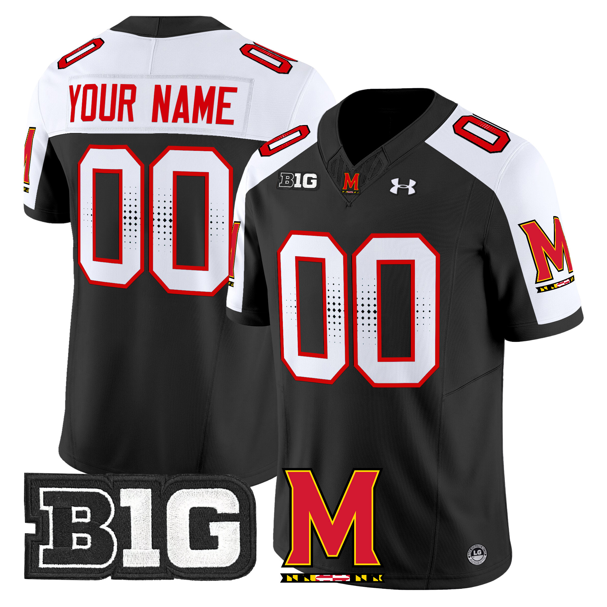 Maryland Terrapins 2024 Vapor Limited Custom Jersey - All Stitched