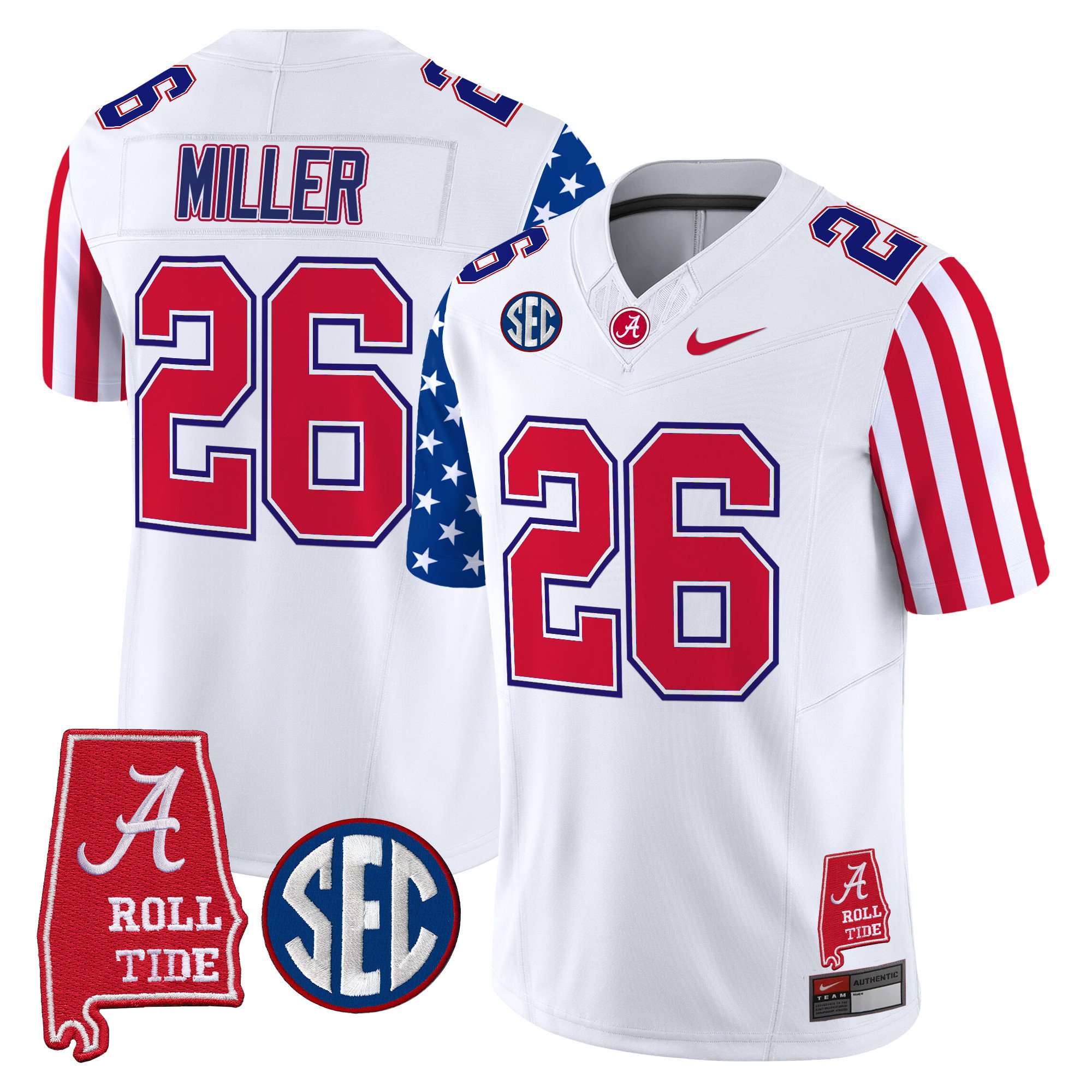Men's Alabama Crimson Tide American Style Vapor Limited Jersey - All Stitched