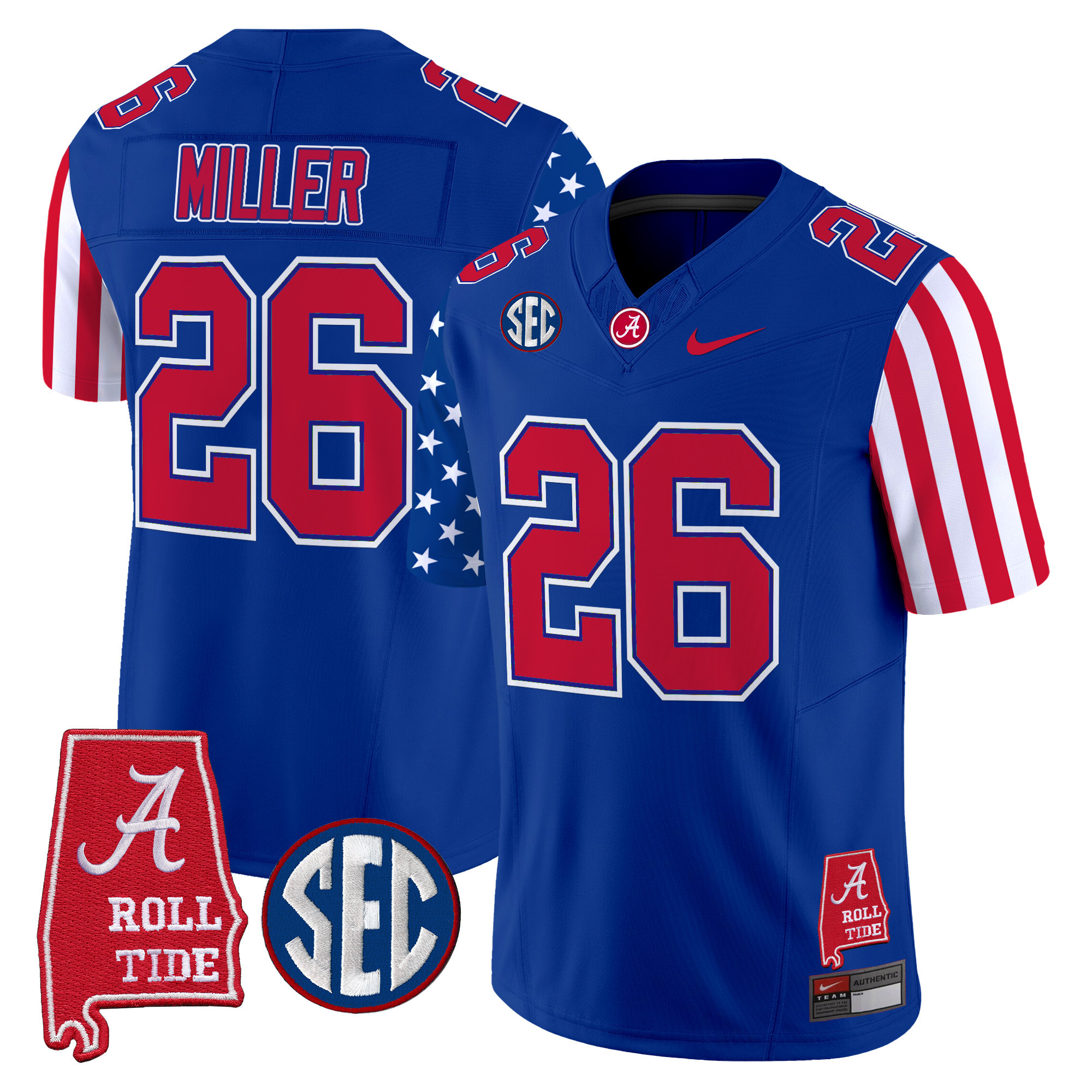 Men's Alabama Crimson Tide American Style Vapor Limited Jersey - All Stitched