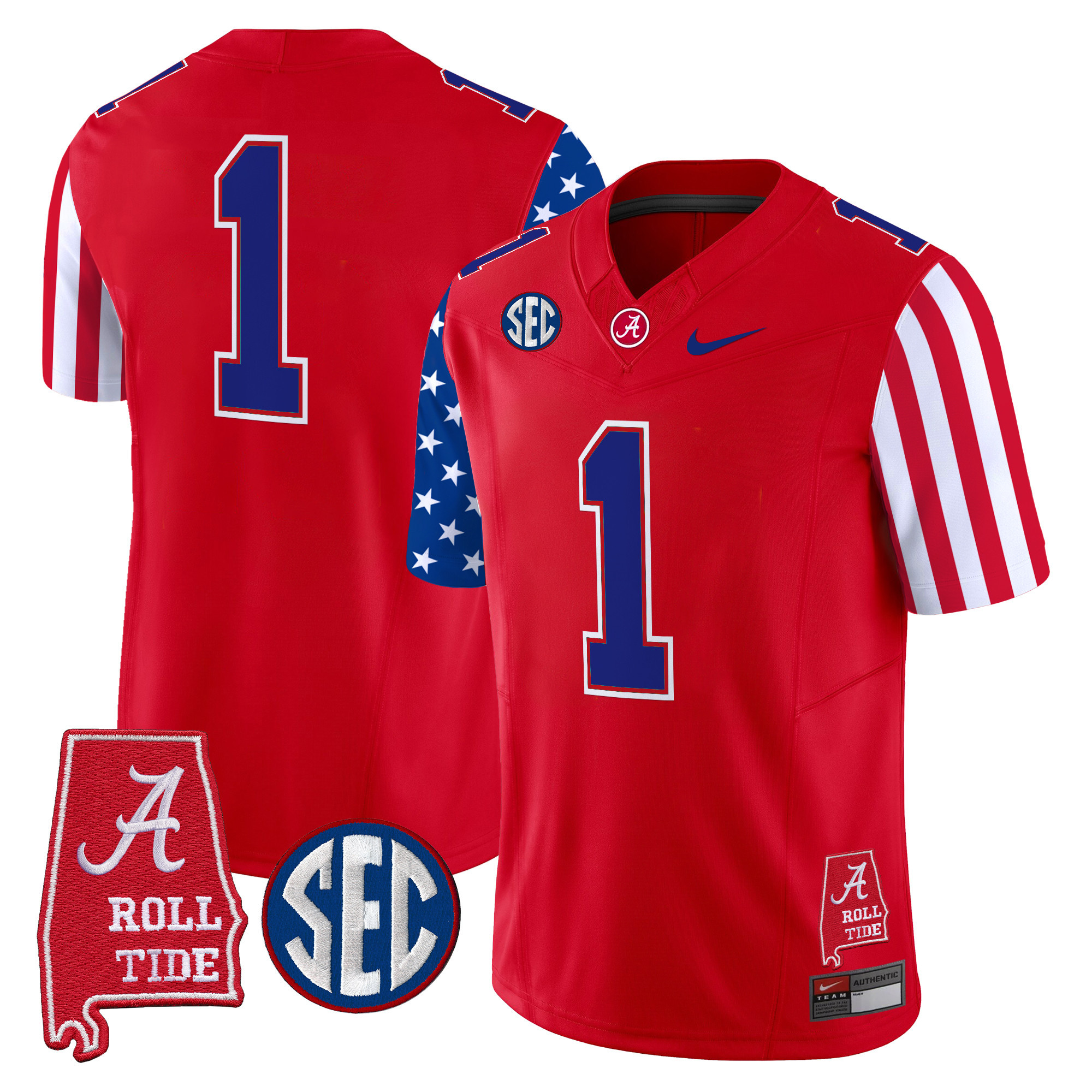 Men's Alabama Crimson Tide American Style Vapor Limited Jersey - All Stitched