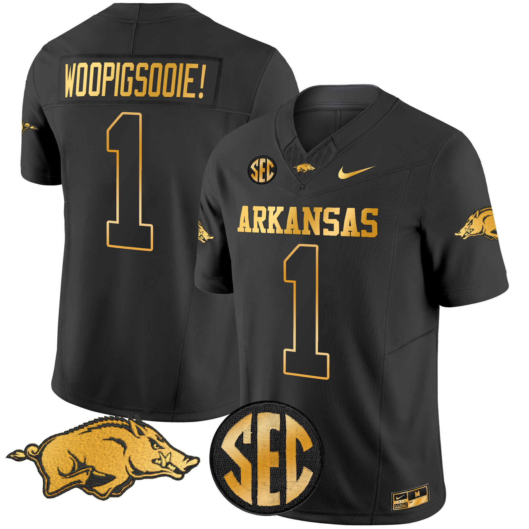 Men's Arkansas Razorbacks Gold Vapor Limited Jersey - All Stitched
