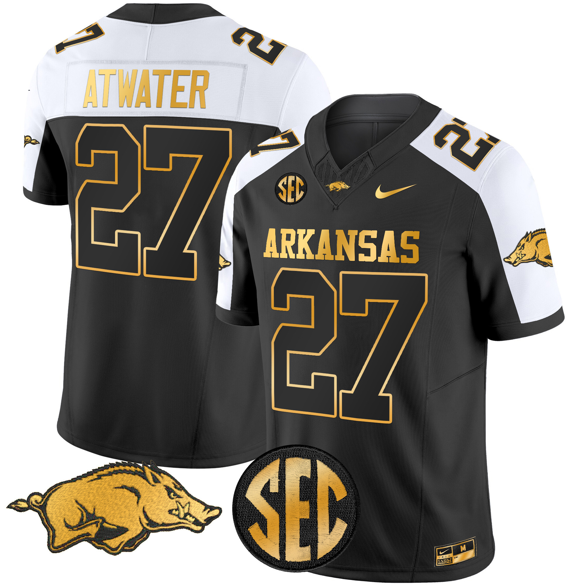 Men's Arkansas Razorbacks Gold Vapor Limited Jersey - All Stitched