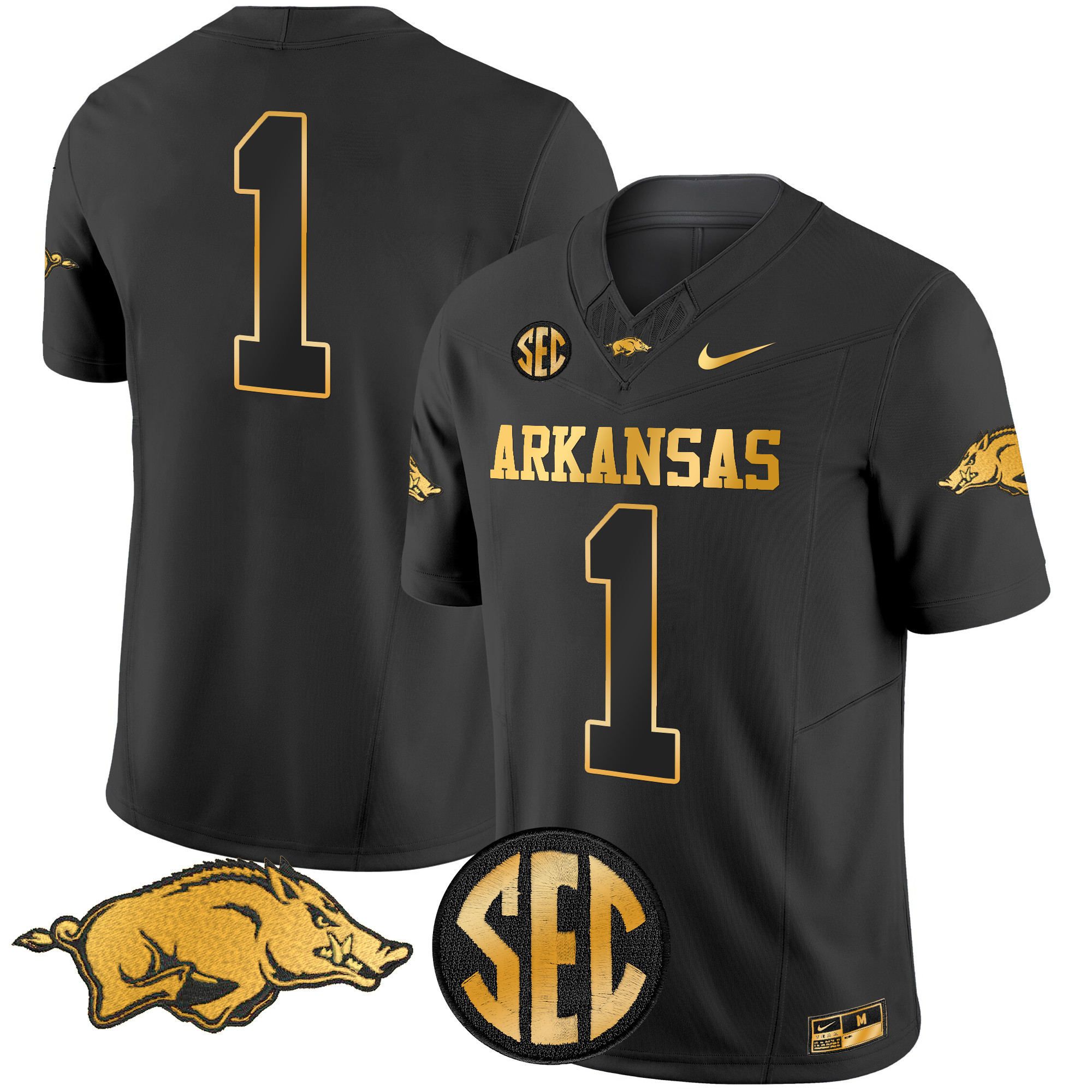 Men's Arkansas Razorbacks Gold Vapor Limited Jersey - All Stitched