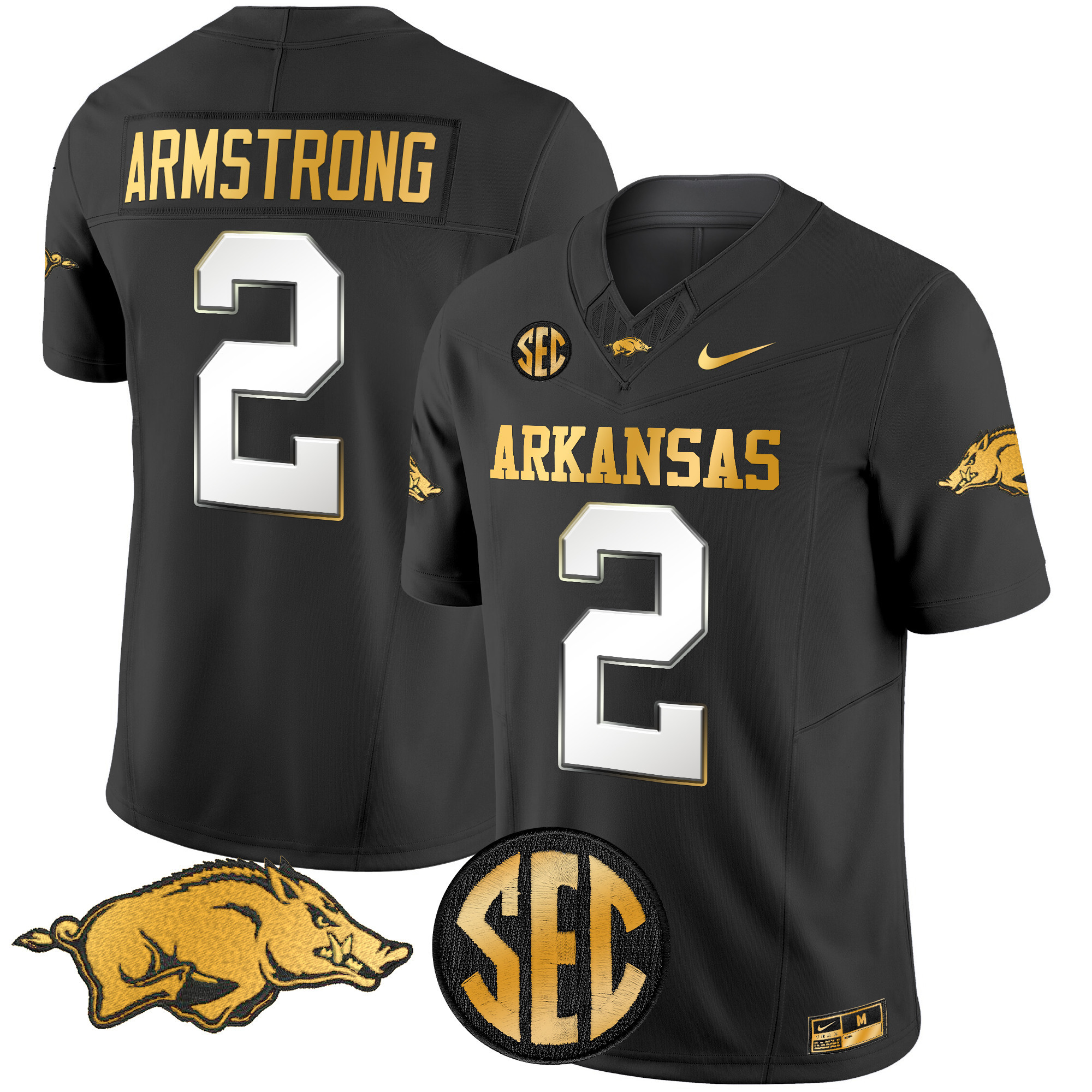 Men's Arkansas Razorbacks Gold Vapor Limited Jersey - All Stitched