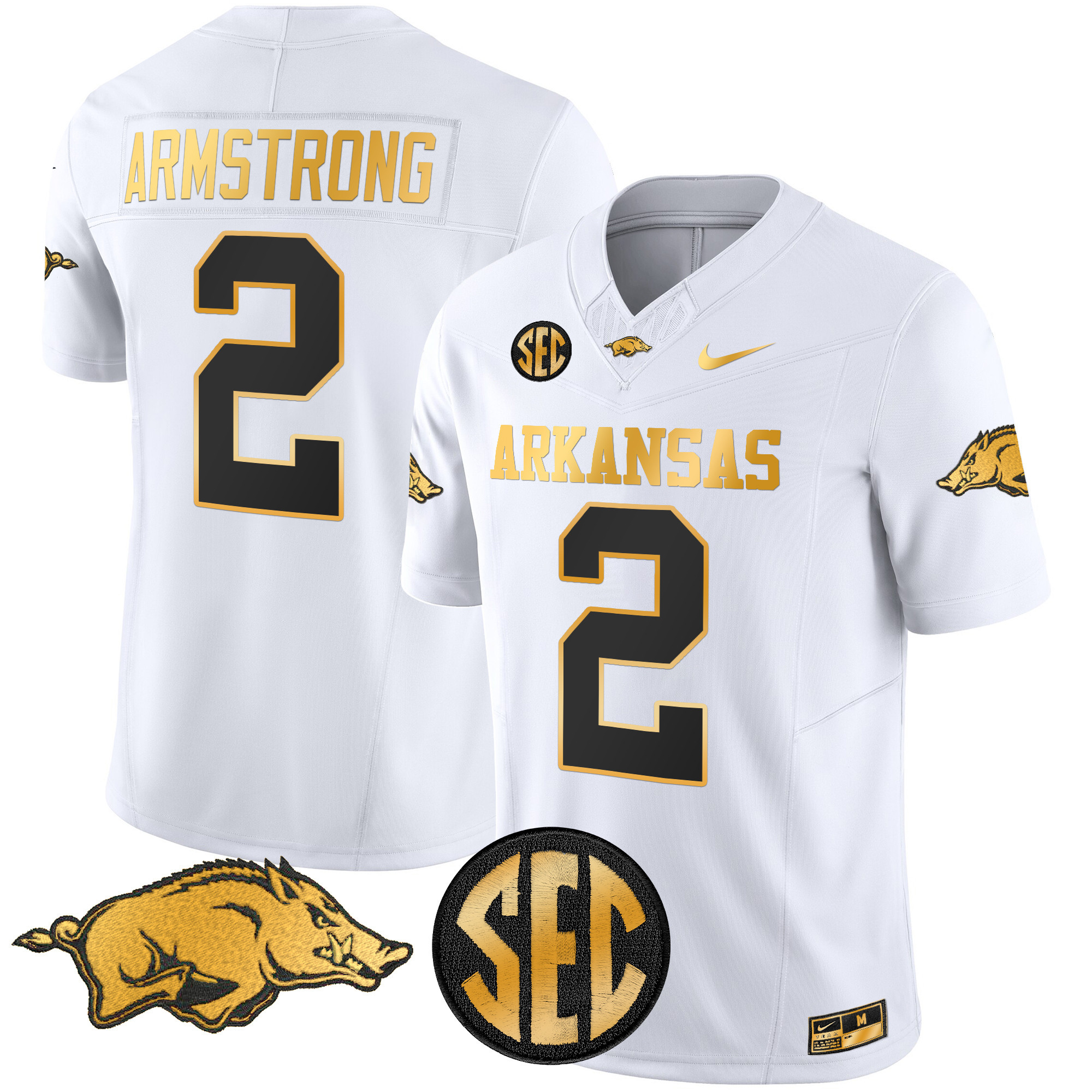 Men's Arkansas Razorbacks Gold Vapor Limited Jersey - All Stitched