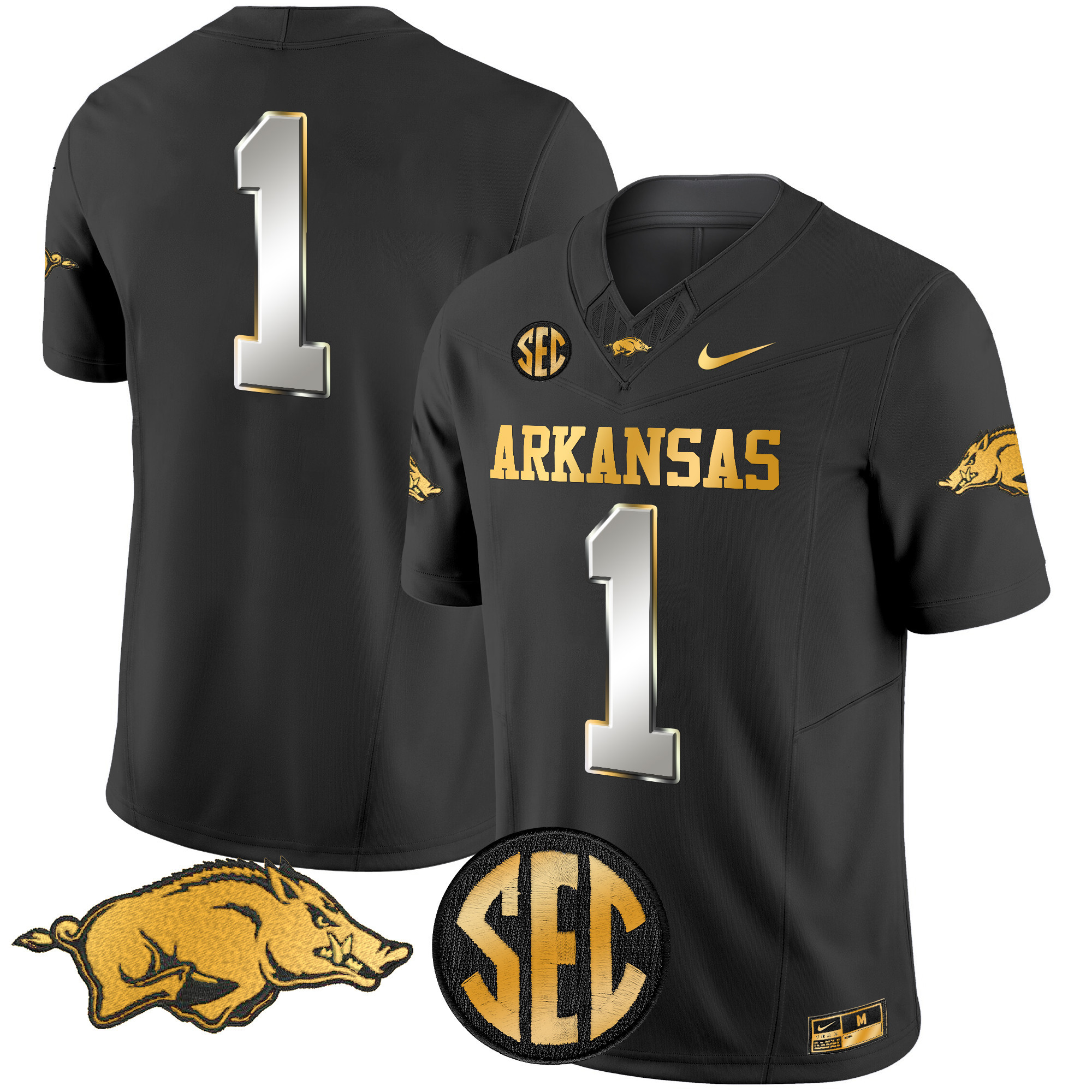 Men's Arkansas Razorbacks Gold Vapor Limited Jersey - All Stitched