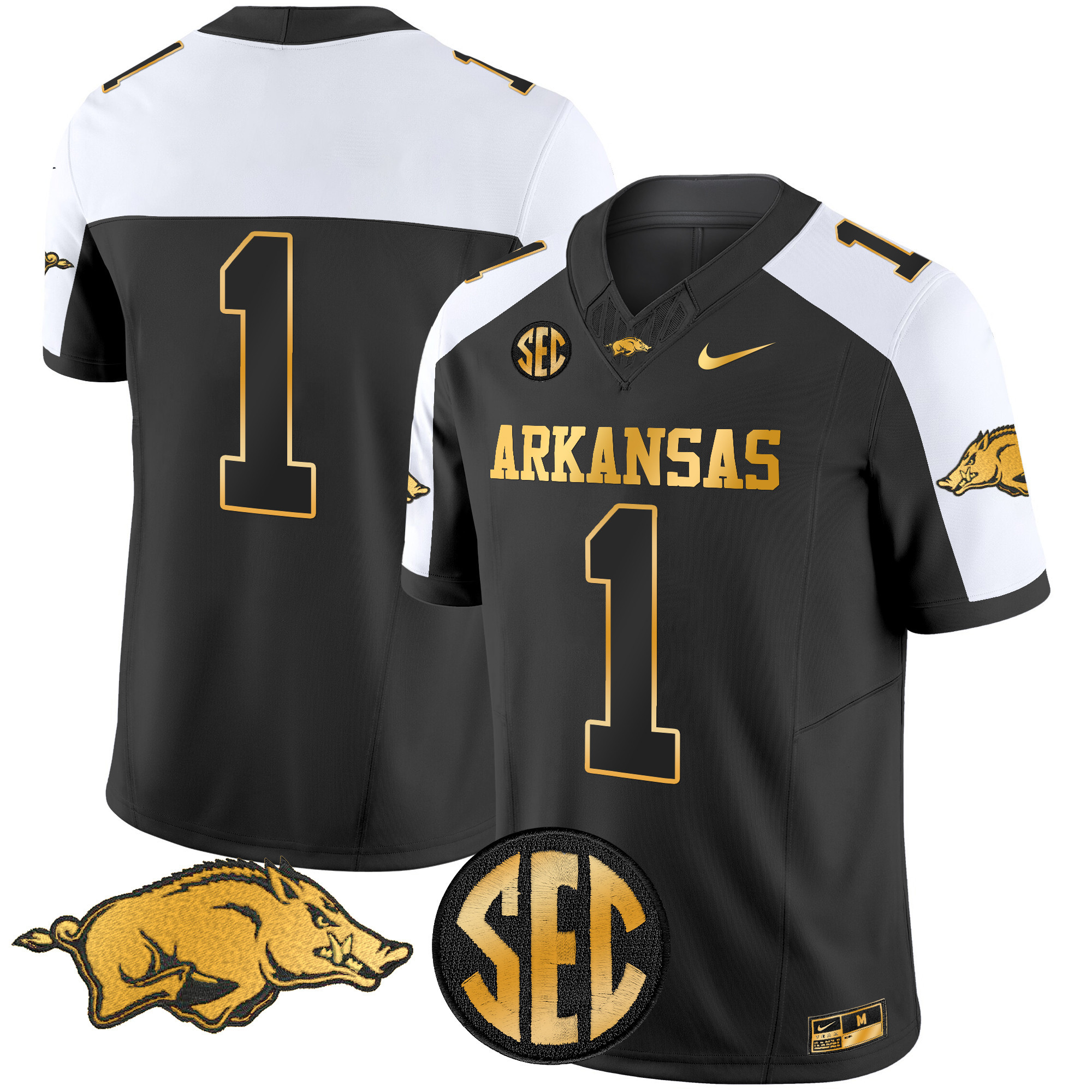 Men's Arkansas Razorbacks Gold Vapor Limited Jersey - All Stitched