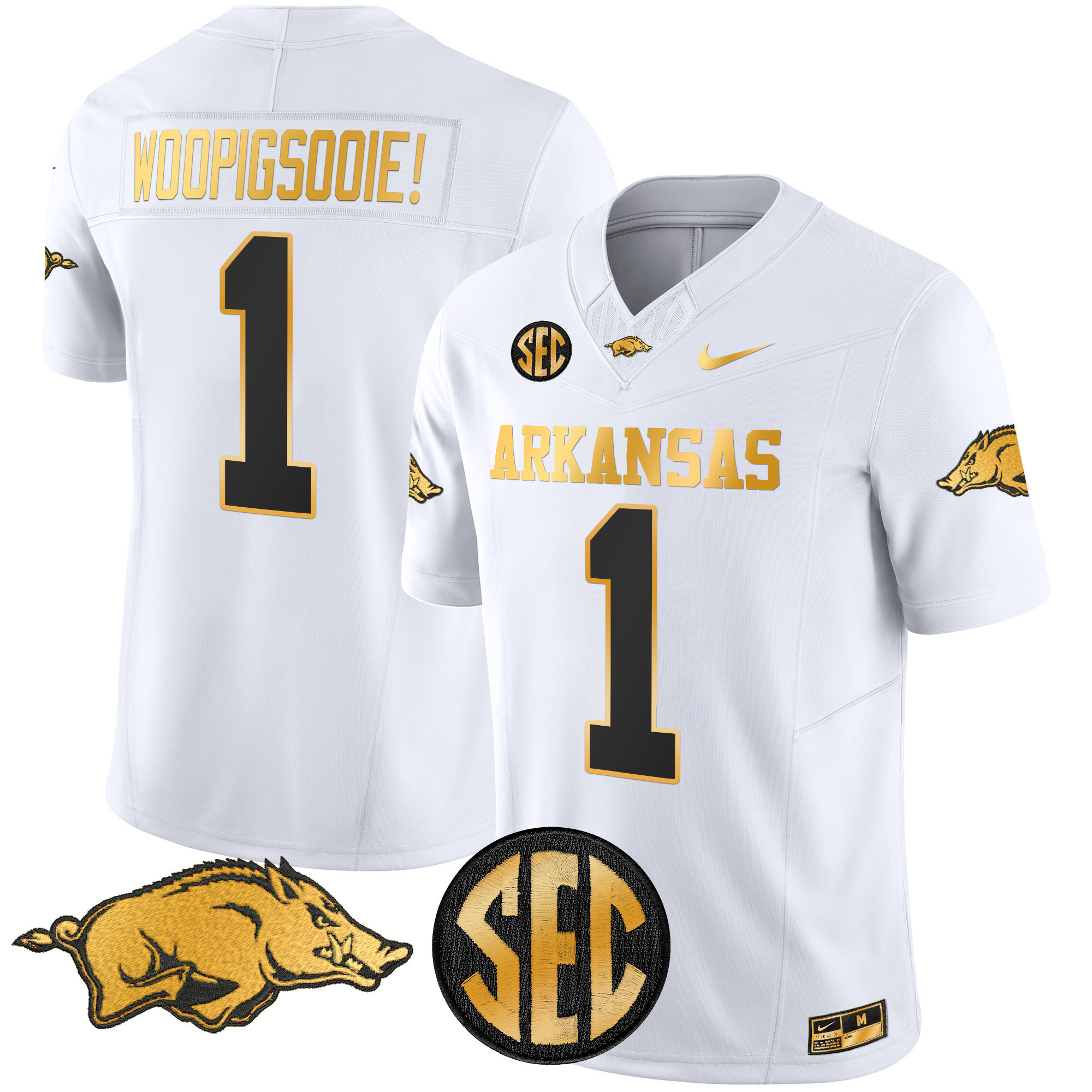Men's Arkansas Razorbacks Gold Vapor Limited Jersey - All Stitched