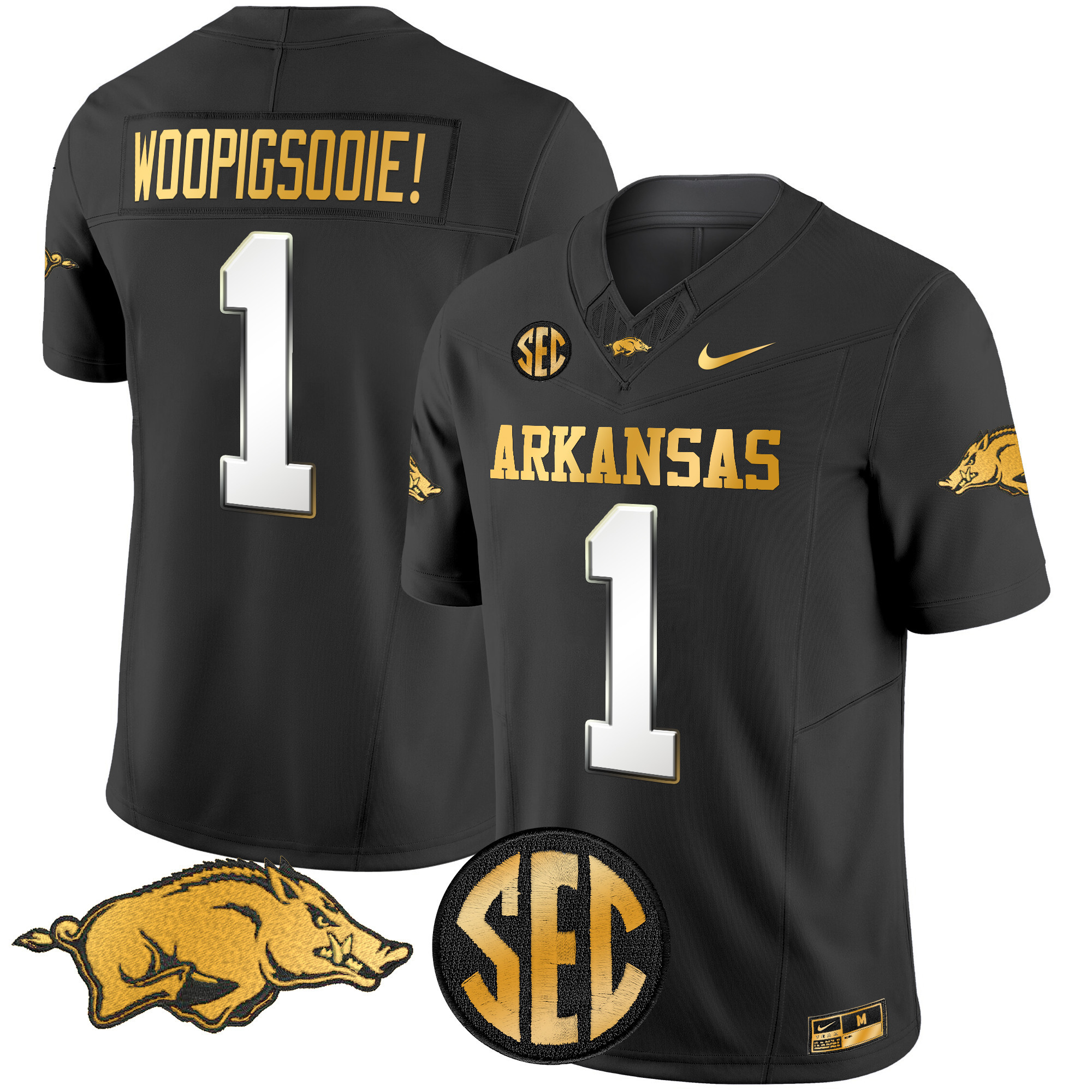 Men's Arkansas Razorbacks Gold Vapor Limited Jersey - All Stitched