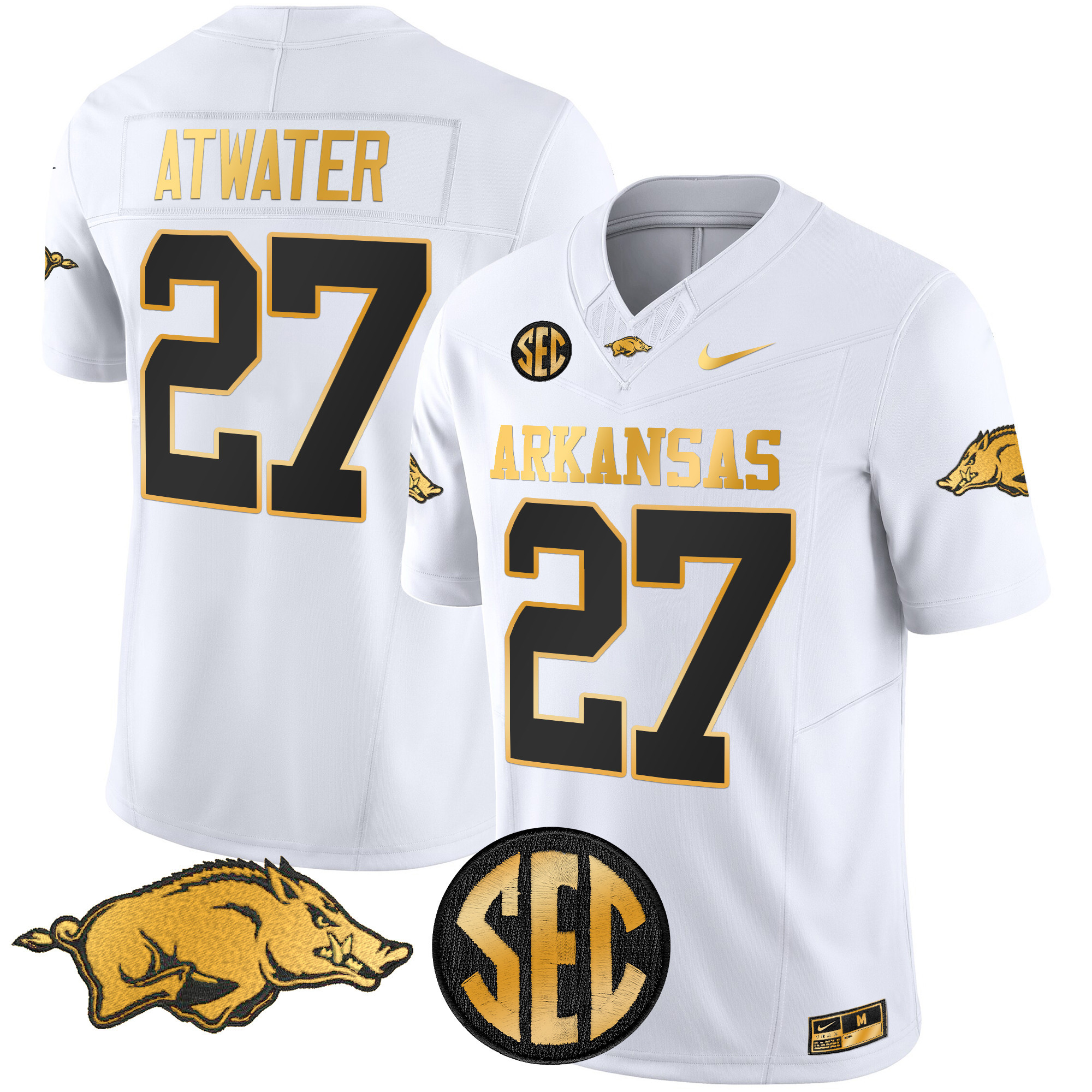 Men's Arkansas Razorbacks Gold Vapor Limited Jersey - All Stitched