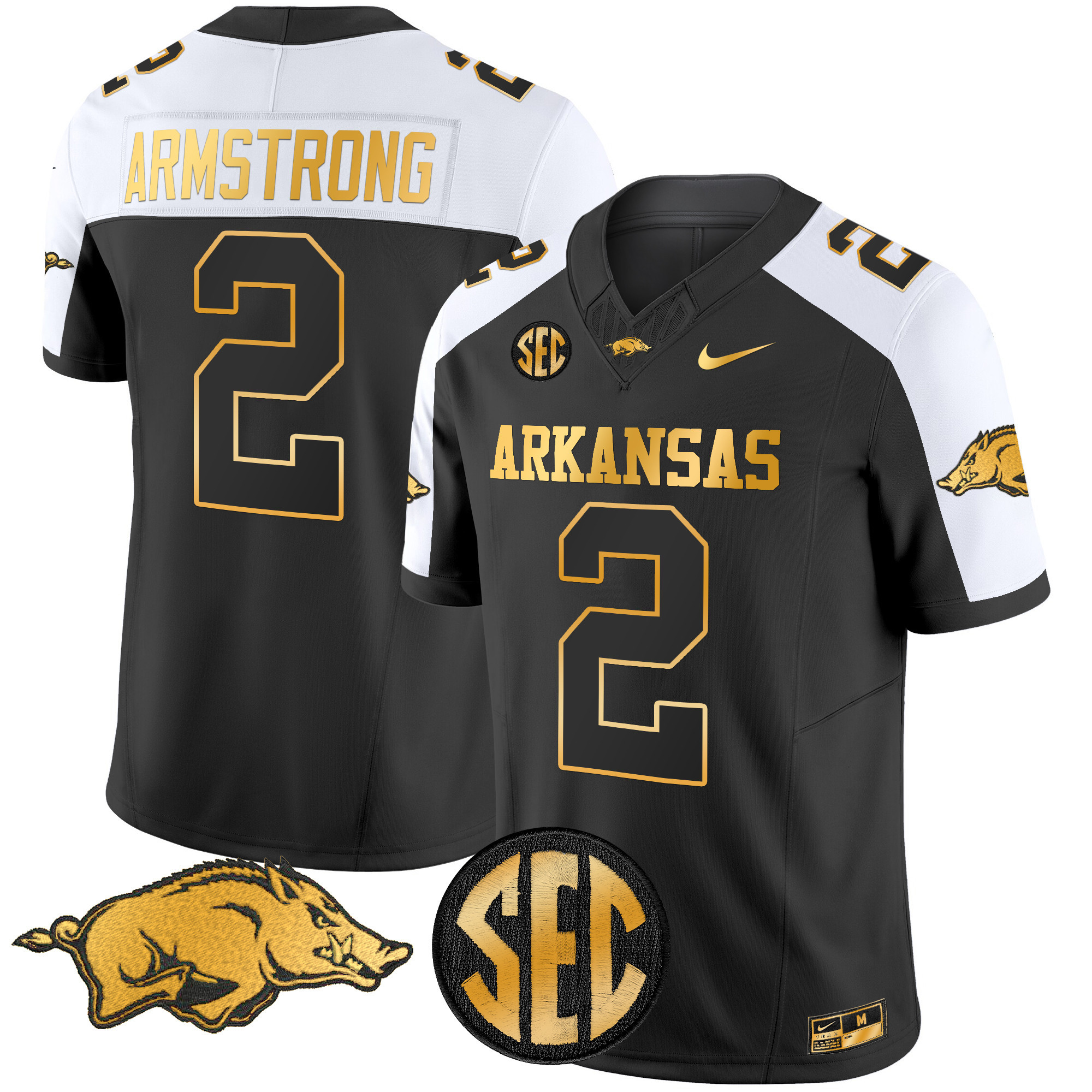 Men's Arkansas Razorbacks Gold Vapor Limited Jersey - All Stitched