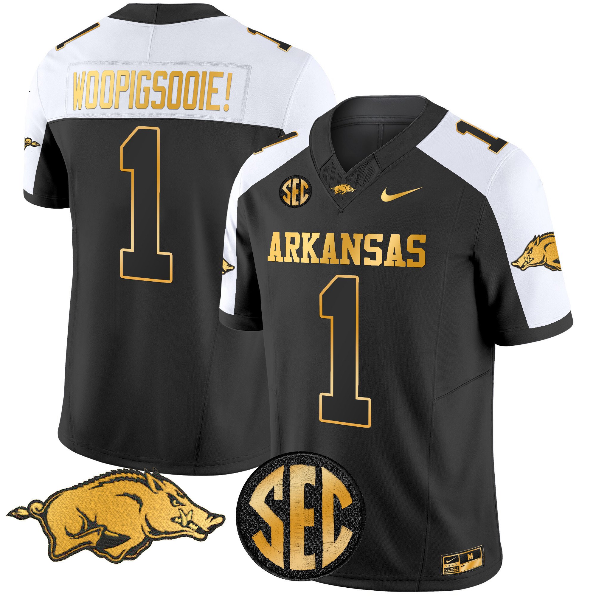 Men's Arkansas Razorbacks Gold Vapor Limited Jersey - All Stitched