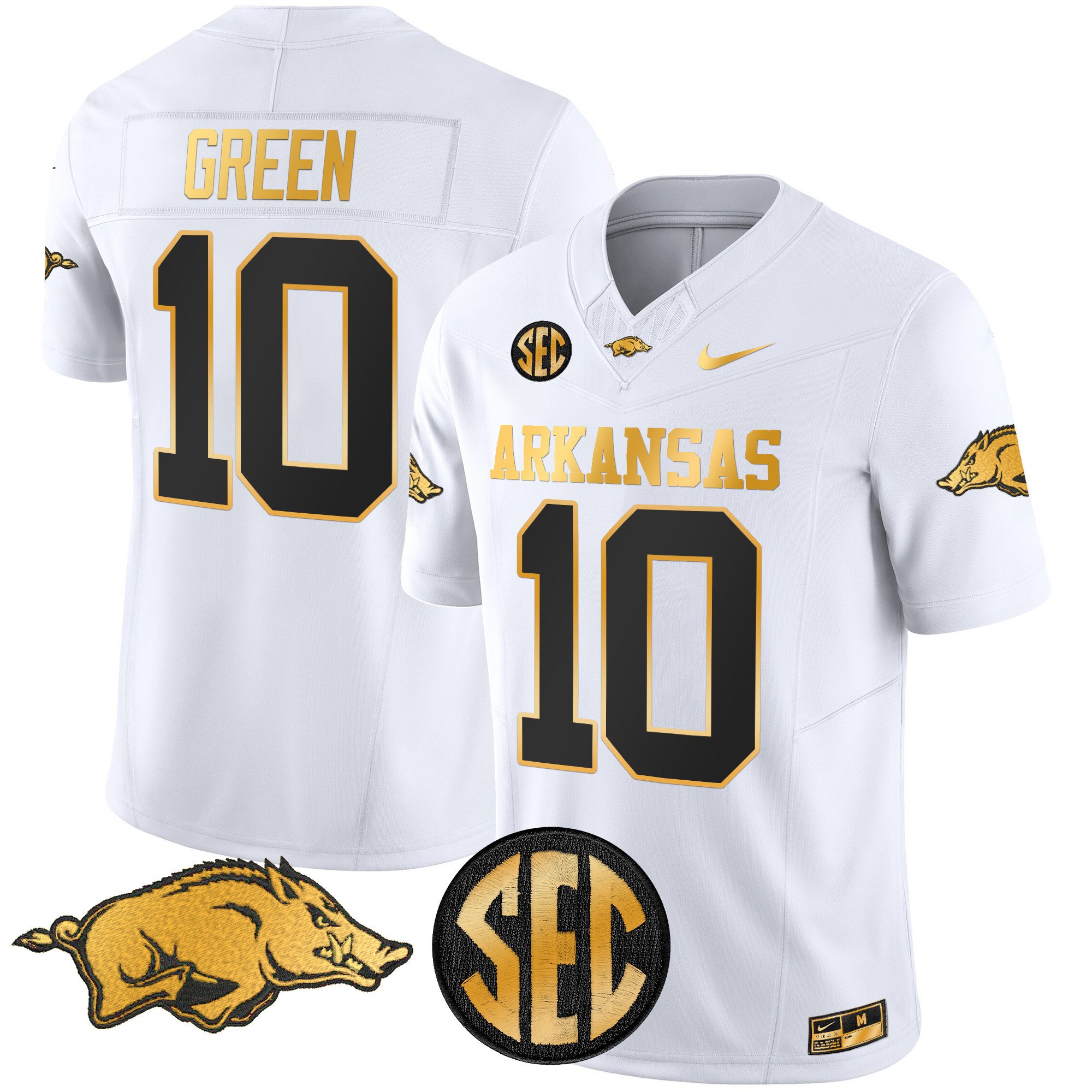 Men's Arkansas Razorbacks Gold Vapor Limited Jersey - All Stitched