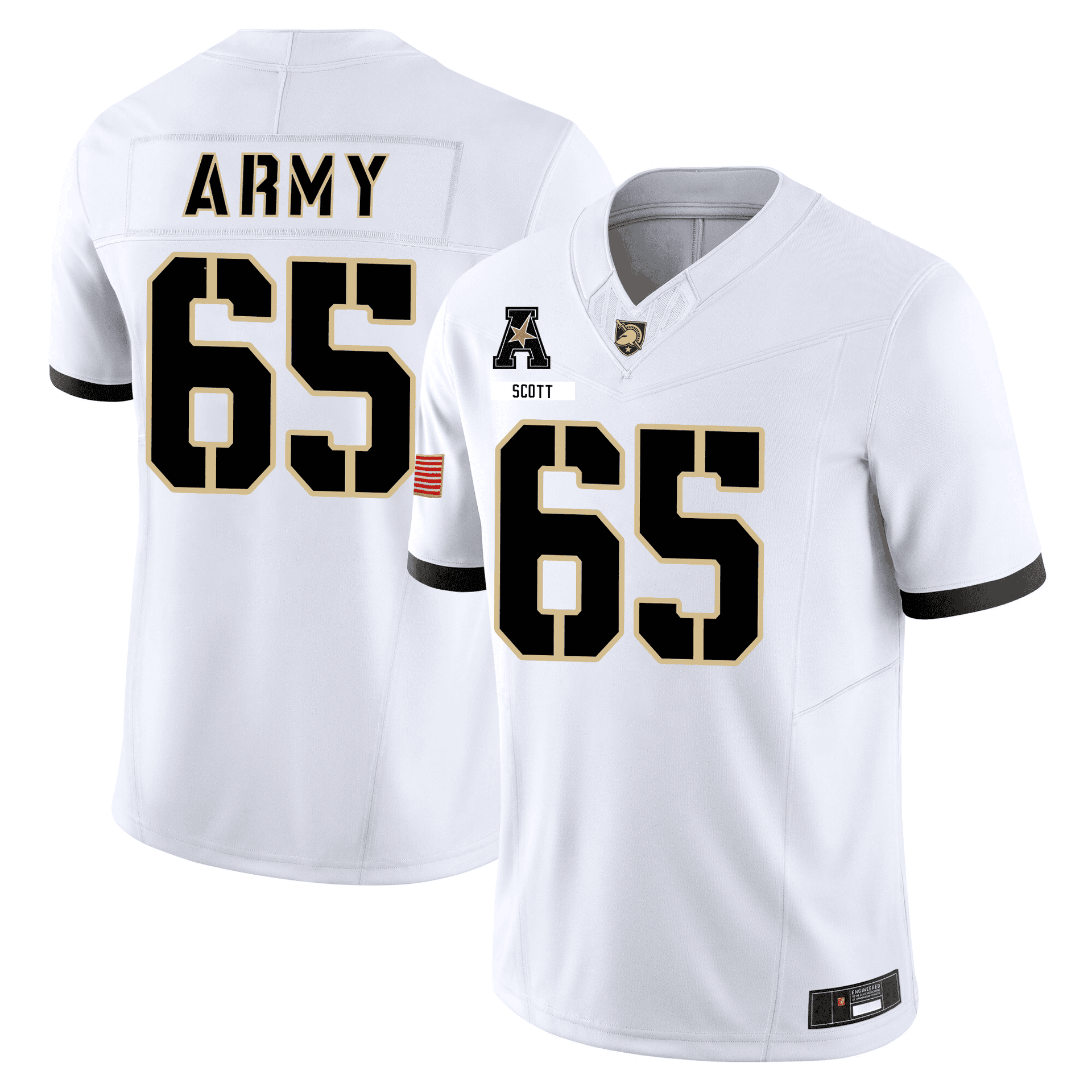 Men's Army Black Knights 101st Airborne Division Patch Vapor Limited Jersey - All Stitched