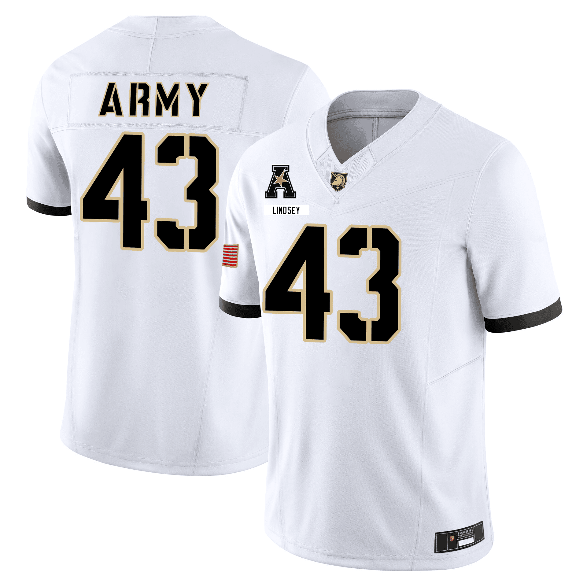 Men's Army Black Knights 101st Airborne Division Patch Vapor Limited Jersey - All Stitched