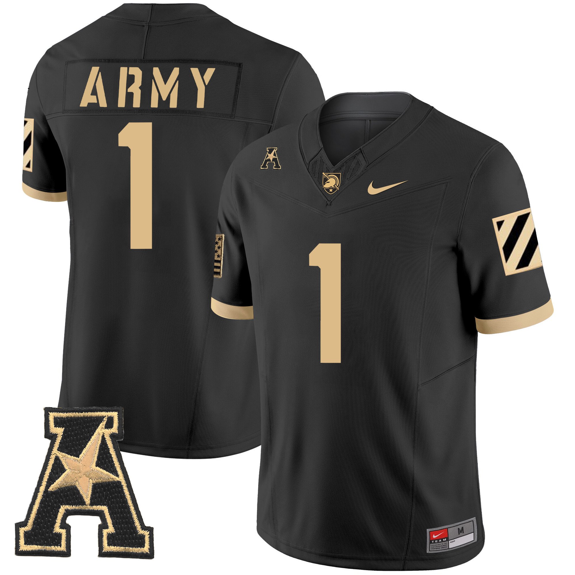 Men's Army Black Knights 2024 Vapor Limited Jersey - AAC Patch - All Stitched