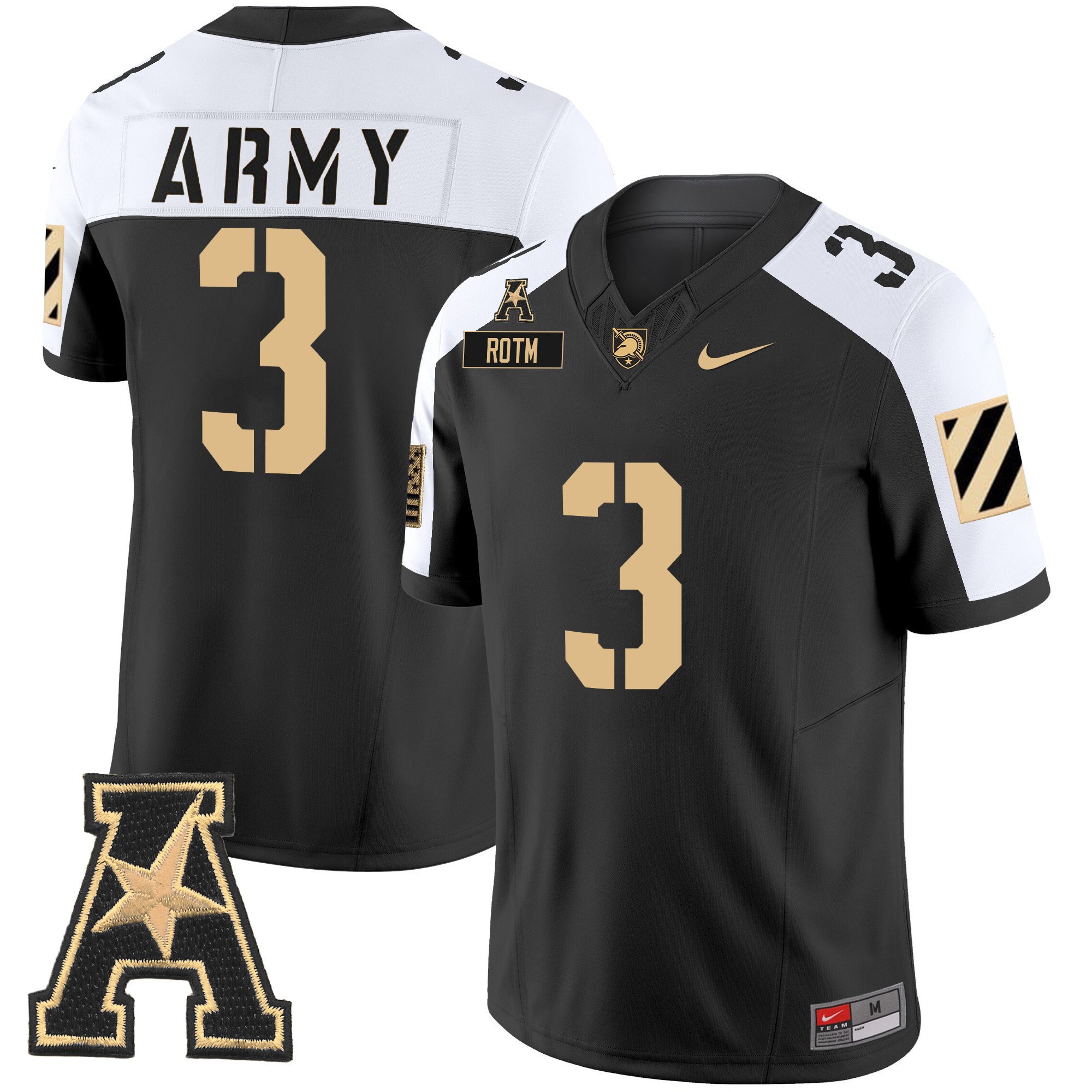 Men's Army Black Knights 2024 Vapor Limited Jersey - AAC Patch - All Stitched