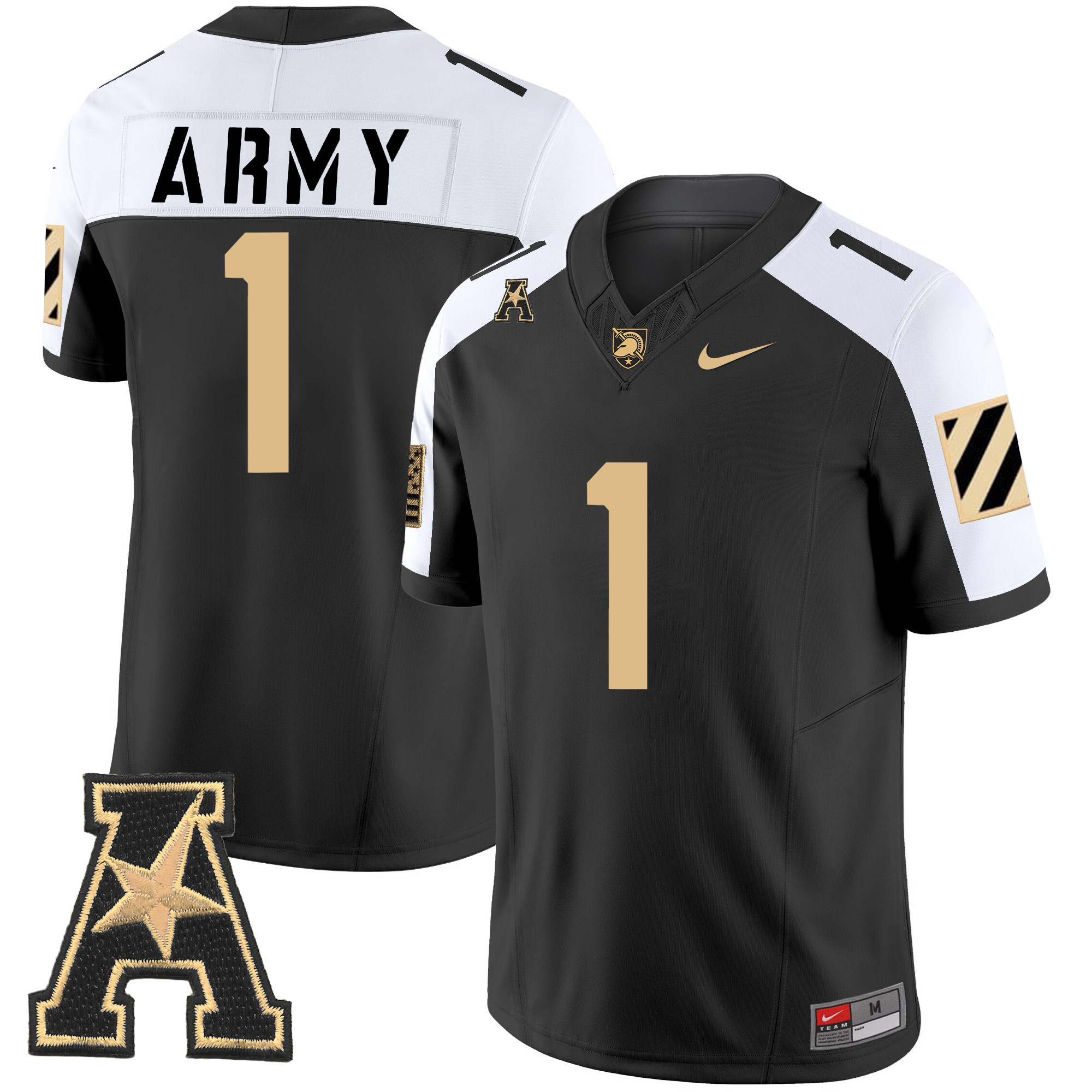 Men's Army Black Knights 2024 Vapor Limited Jersey - AAC Patch - All Stitched