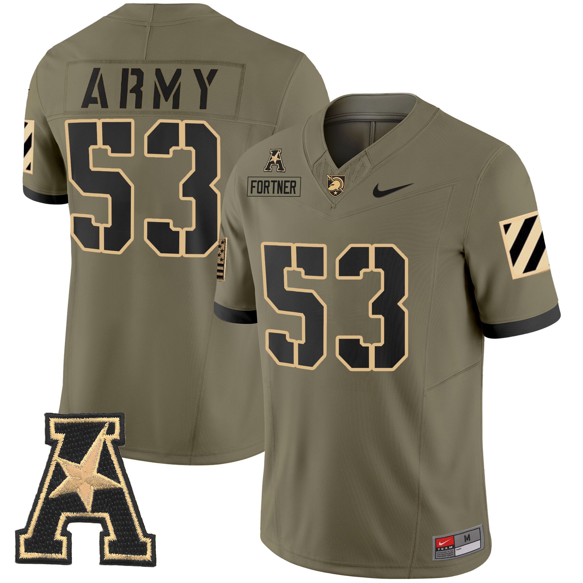 Men's Army Black Knights 2024 Vapor Limited Jersey - AAC Patch - All Stitched