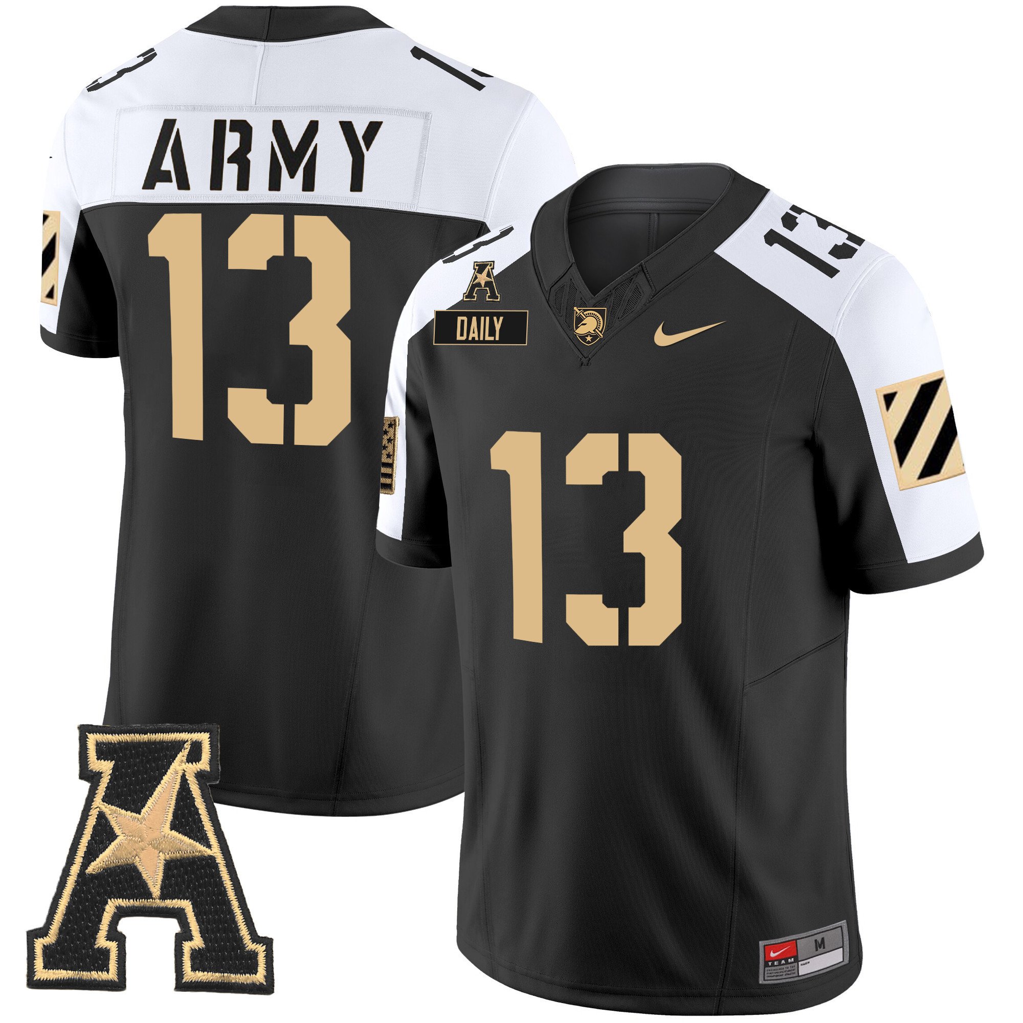 Men's Army Black Knights 2024 Vapor Limited Jersey - AAC Patch - All Stitched