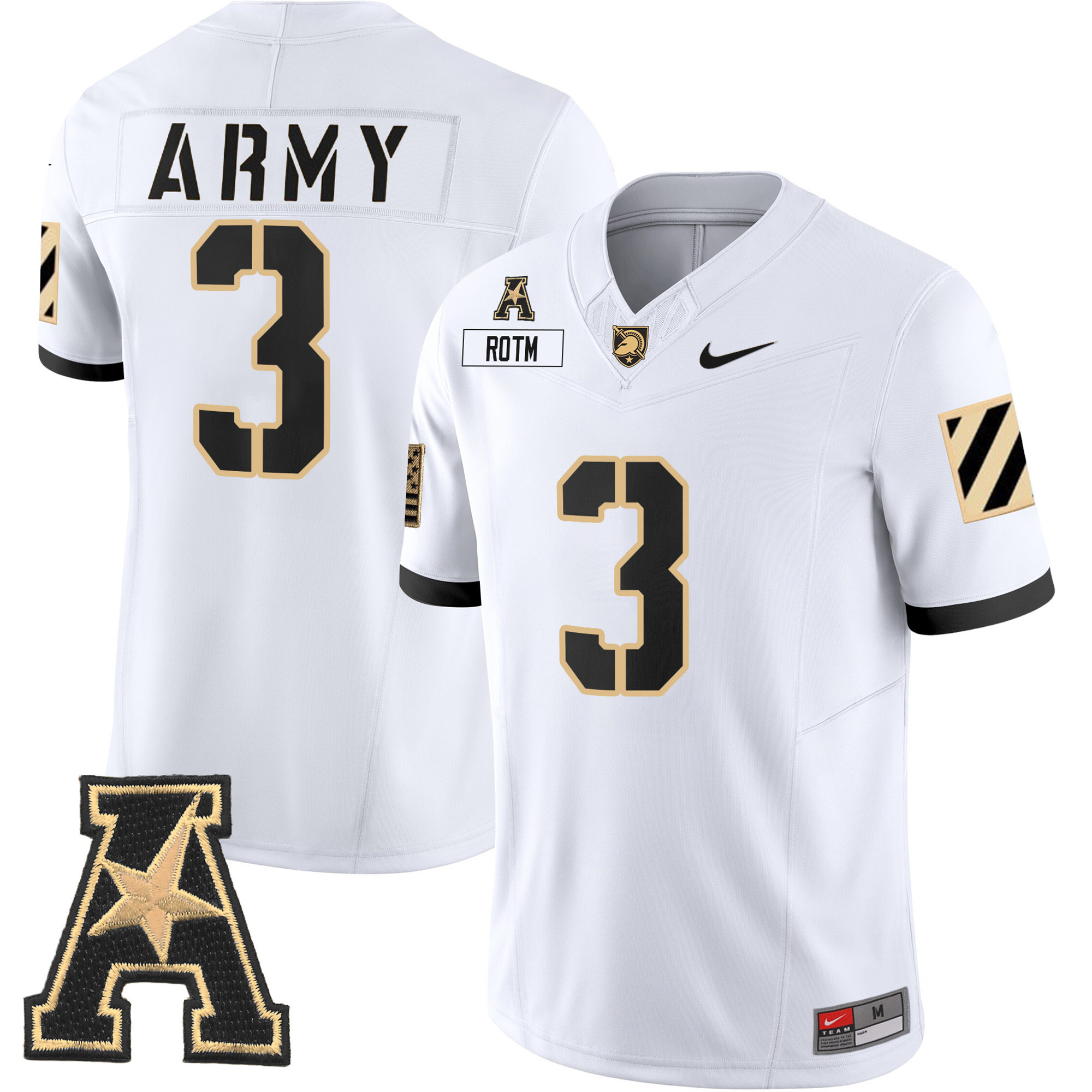 Men's Army Black Knights 2024 Vapor Limited Jersey - AAC Patch - All Stitched