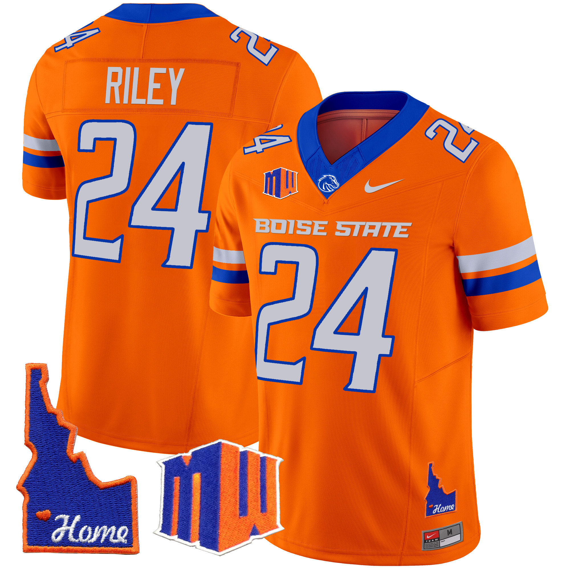 Men's Boise State Broncos 2024 Home Patch Vapor Limited Jersey - All Stitched