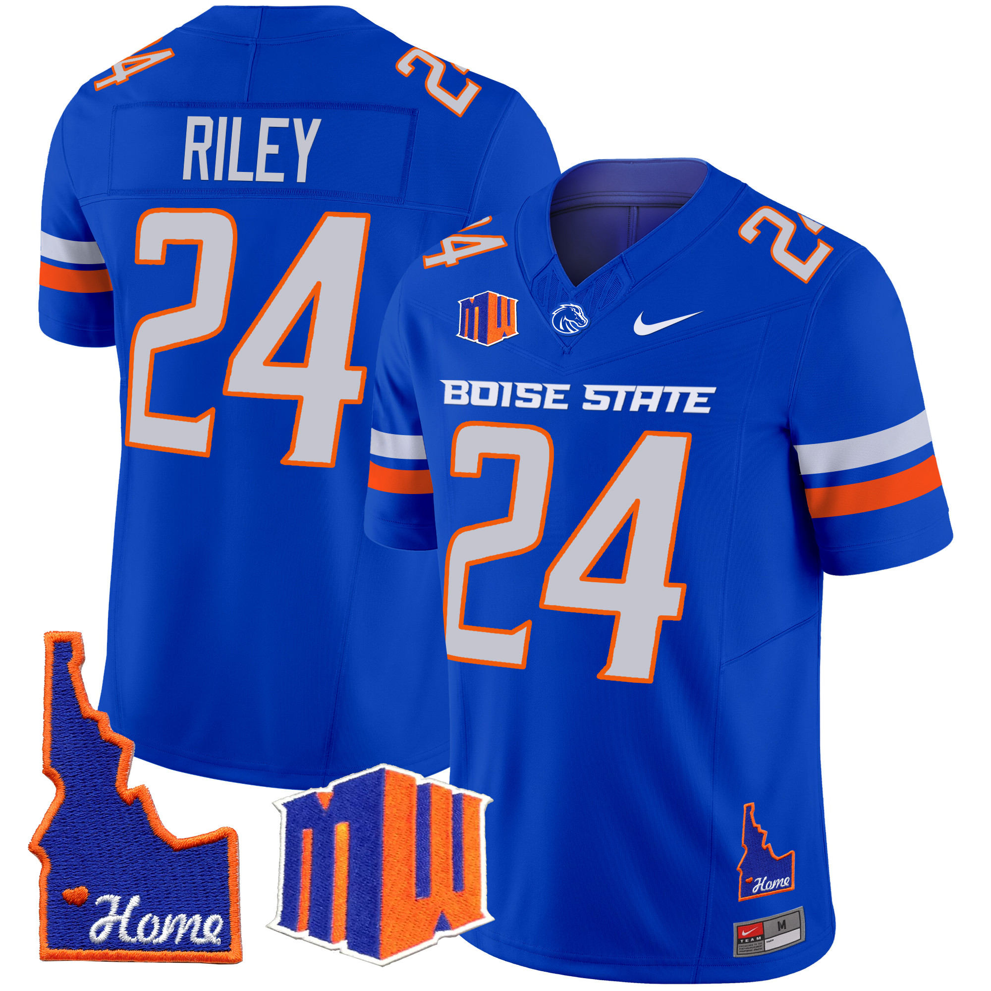 Men's Boise State Broncos 2024 Home Patch Vapor Limited Jersey - All Stitched