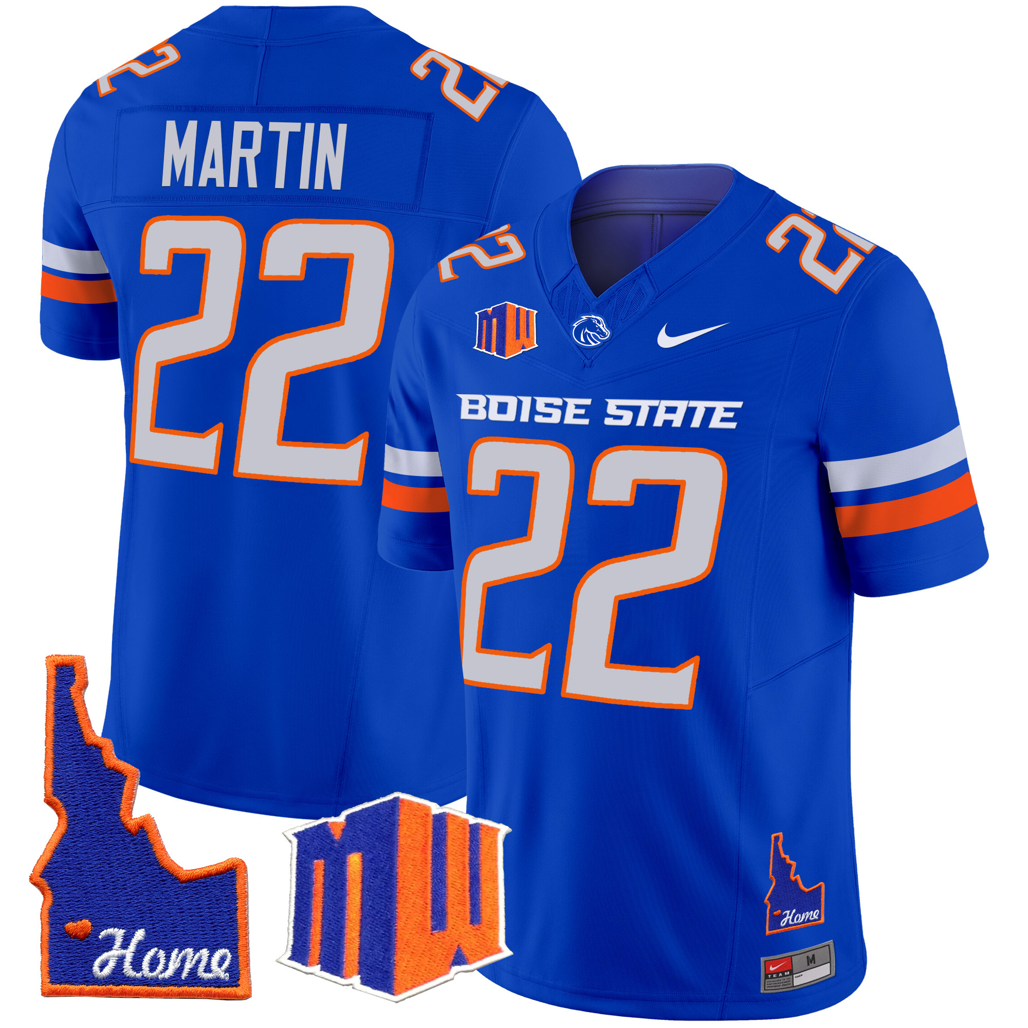 Men's Boise State Broncos 2024 Home Patch Vapor Limited Jersey - All Stitched