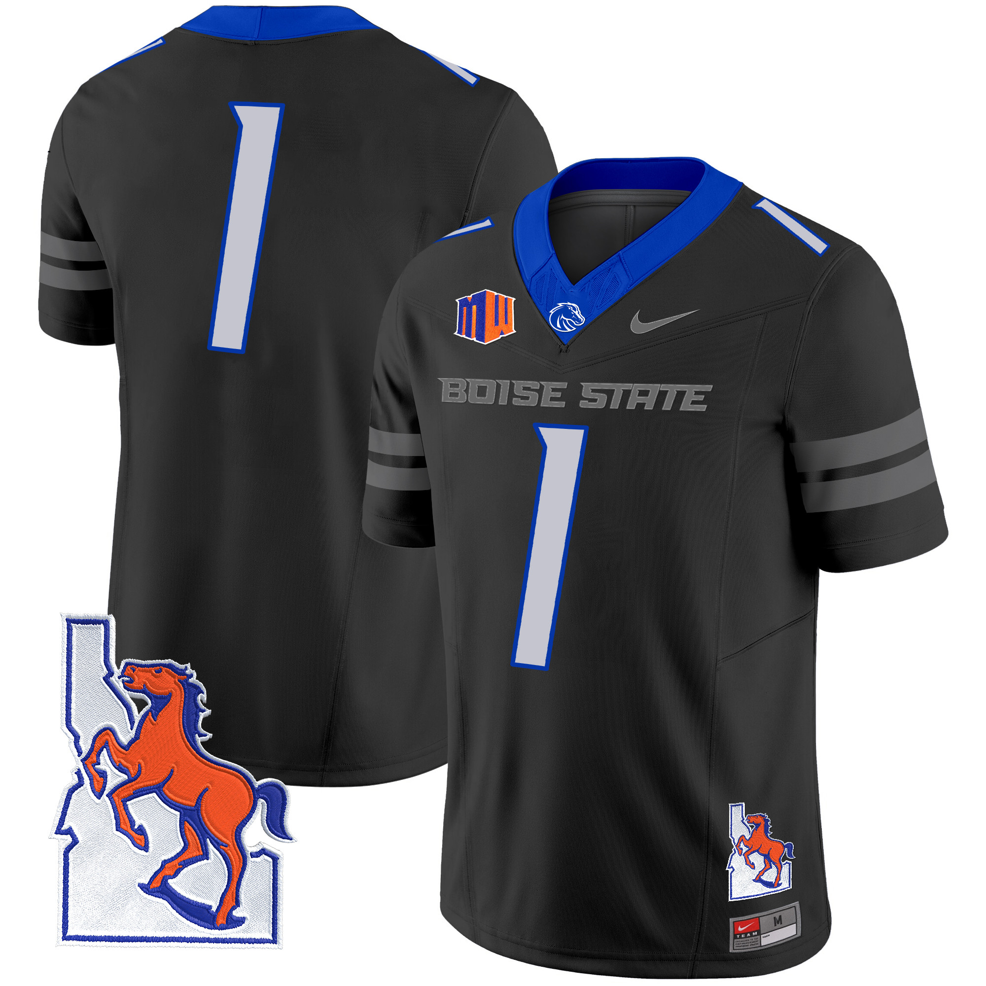 Men's Boise State Broncos 2024 Map Patch Vapor Limited Jersey - All Stitched