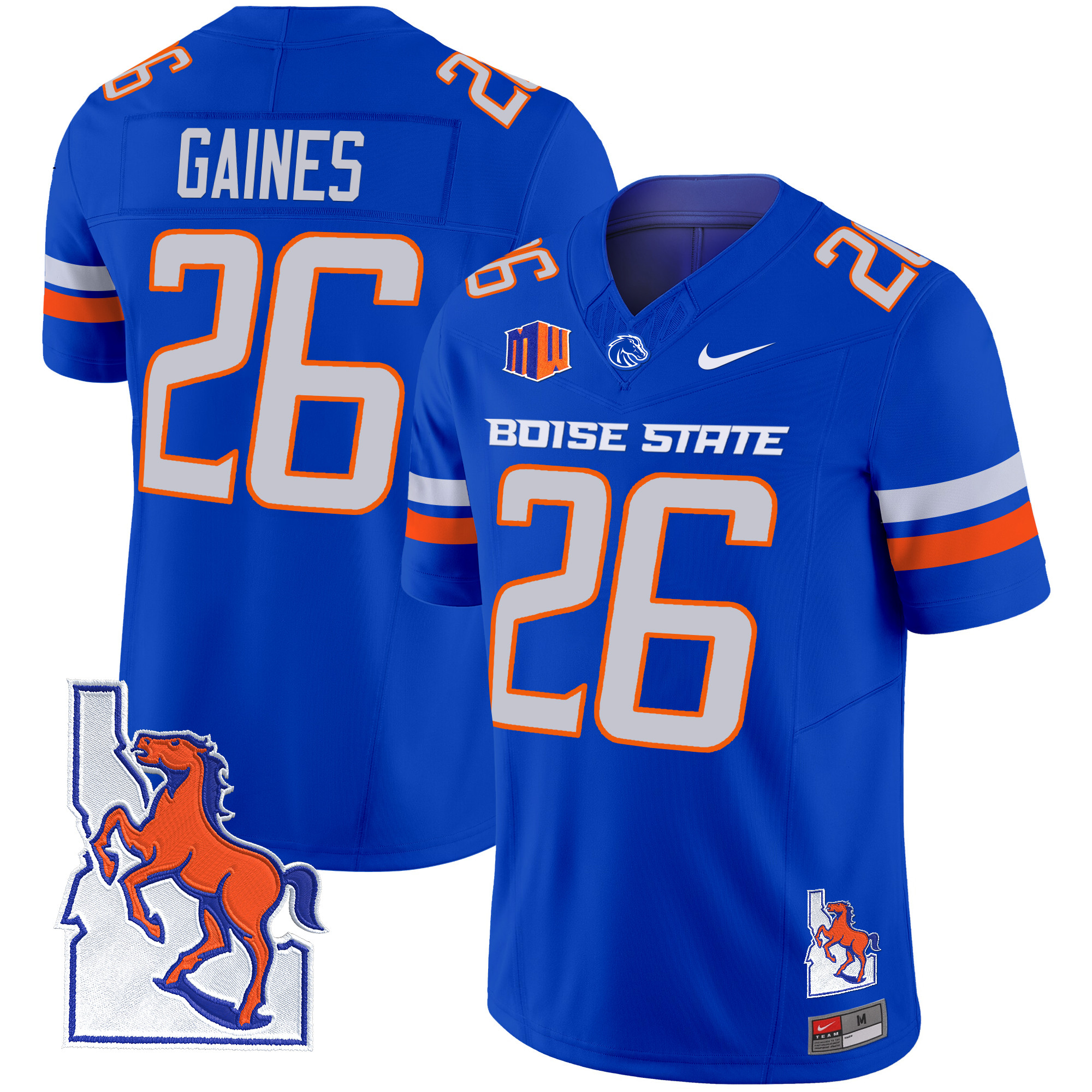 Men's Boise State Broncos 2024 Map Patch Vapor Limited Jersey - All Stitched