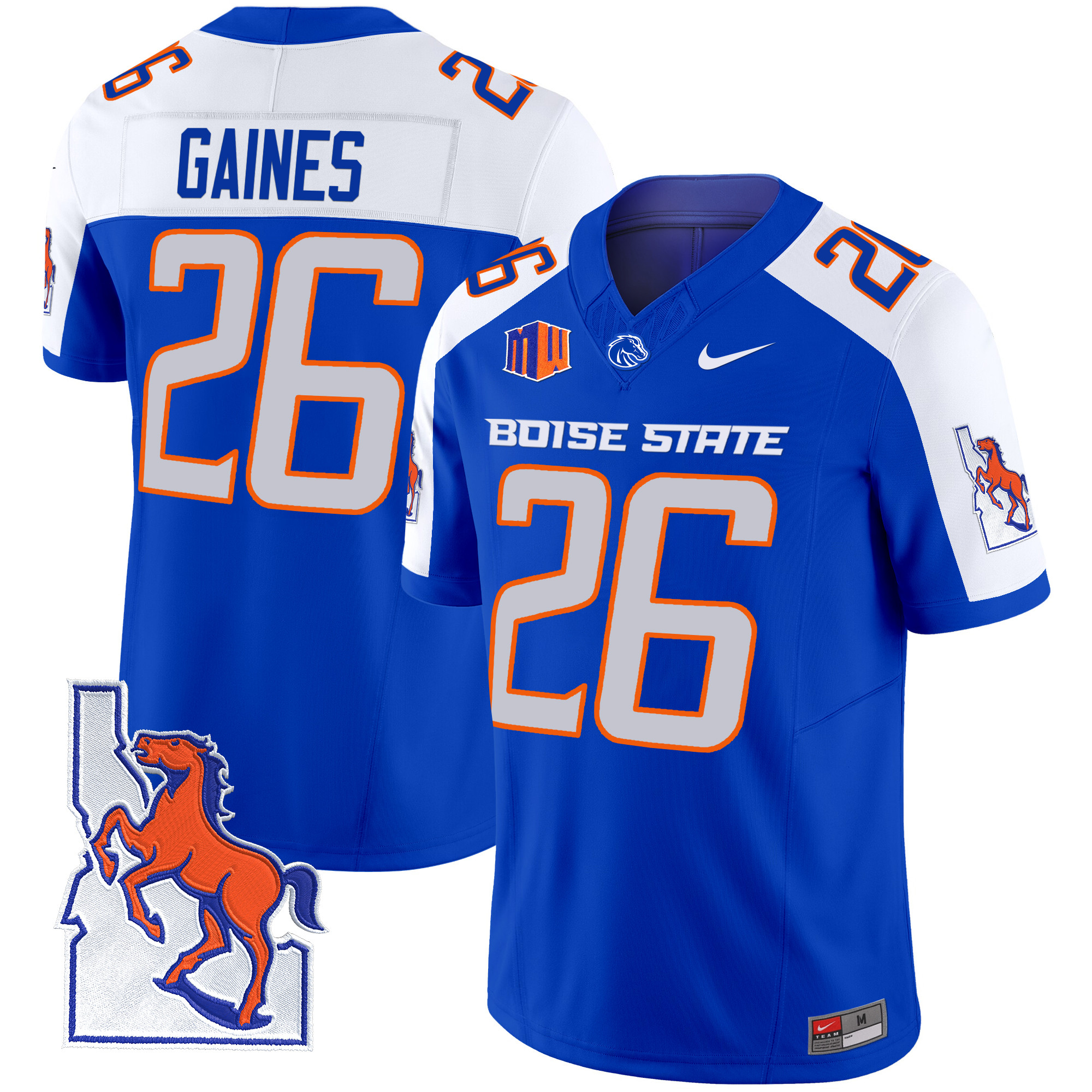 Men's Boise State Broncos 2024 Map Patch Vapor Limited Jersey - All Stitched