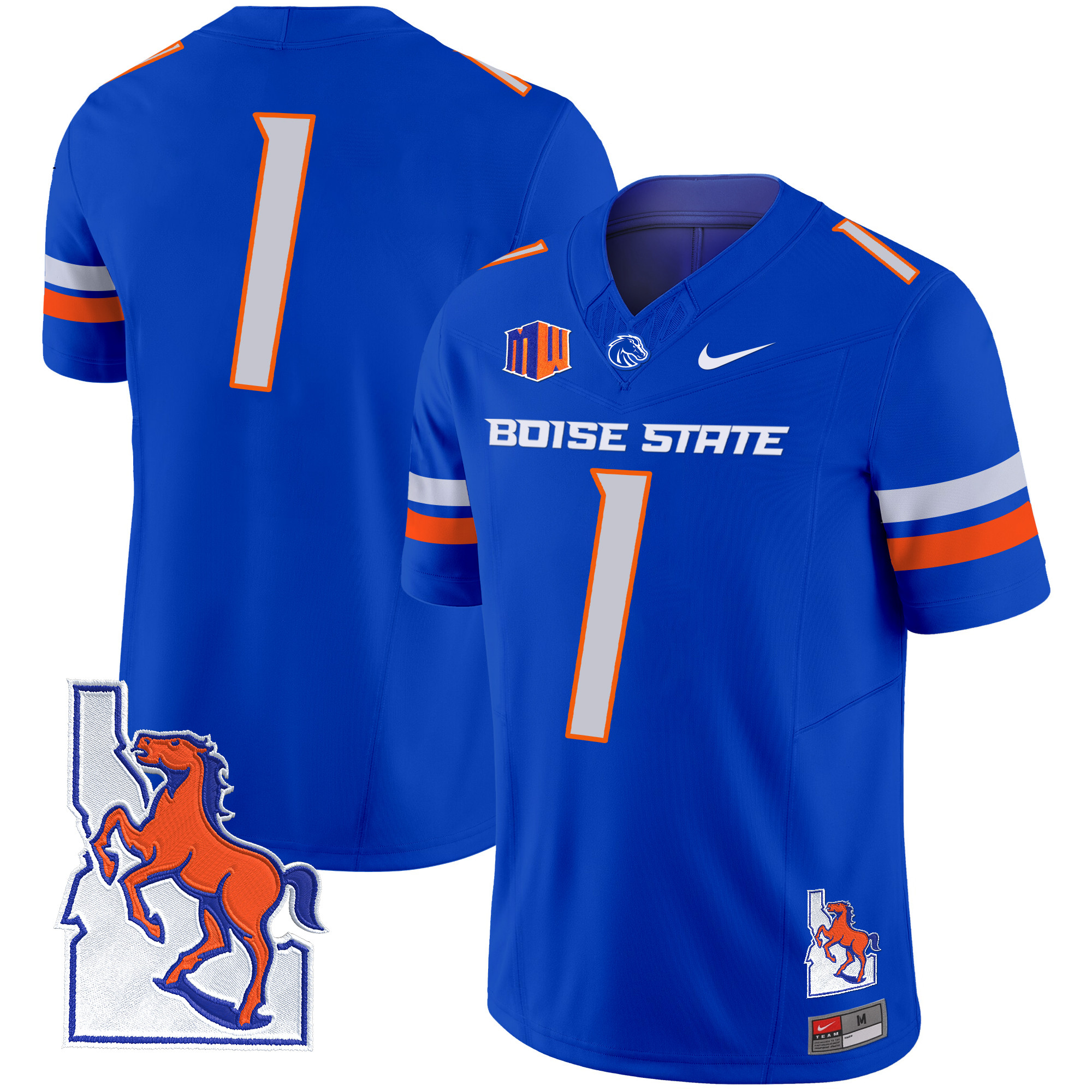 Men's Boise State Broncos 2024 Map Patch Vapor Limited Jersey - All Stitched