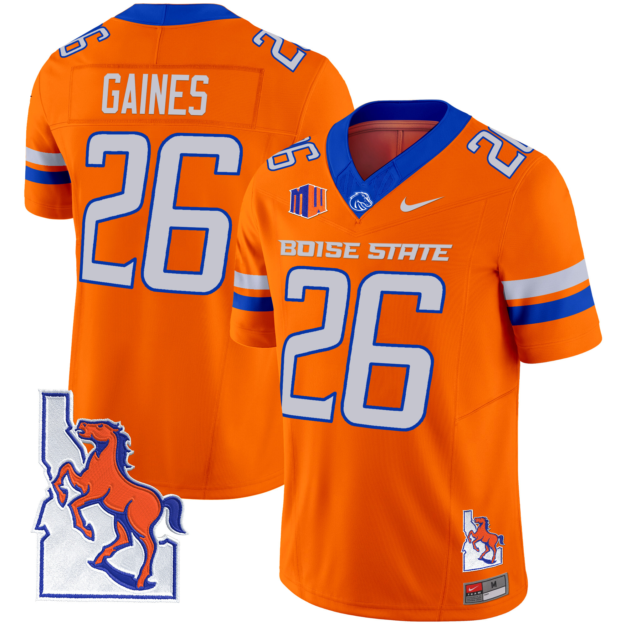 Men's Boise State Broncos 2024 Map Patch Vapor Limited Jersey - All Stitched