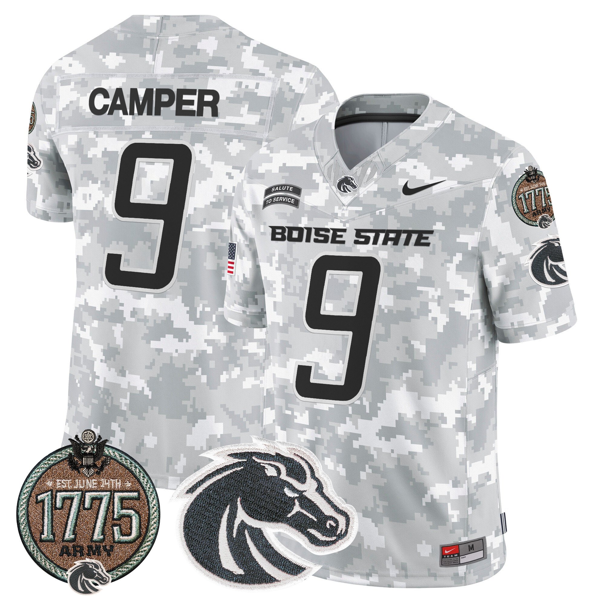 Men's Boise State Broncos 2024 Salute to Service Establishment Year Patch Vapor Limited Jersey - All Stitched