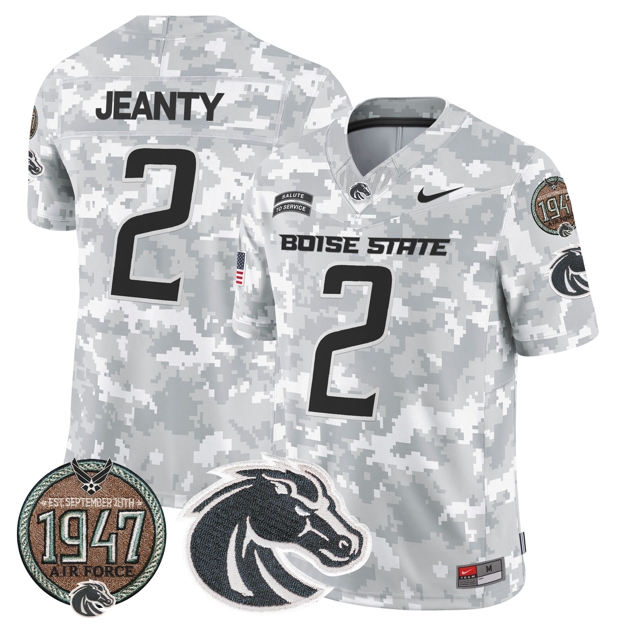 Men's Boise State Broncos 2024 Salute to Service Establishment Year Patch Vapor Limited Jersey - All Stitched