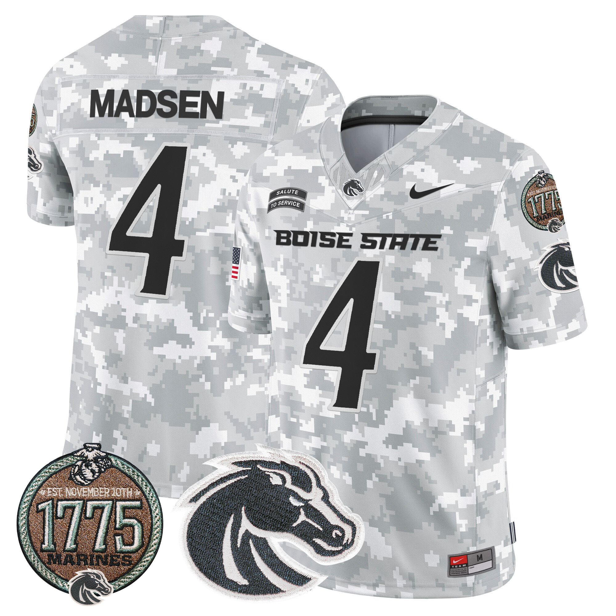 Men's Boise State Broncos 2024 Salute to Service Establishment Year Patch Vapor Limited Jersey - All Stitched
