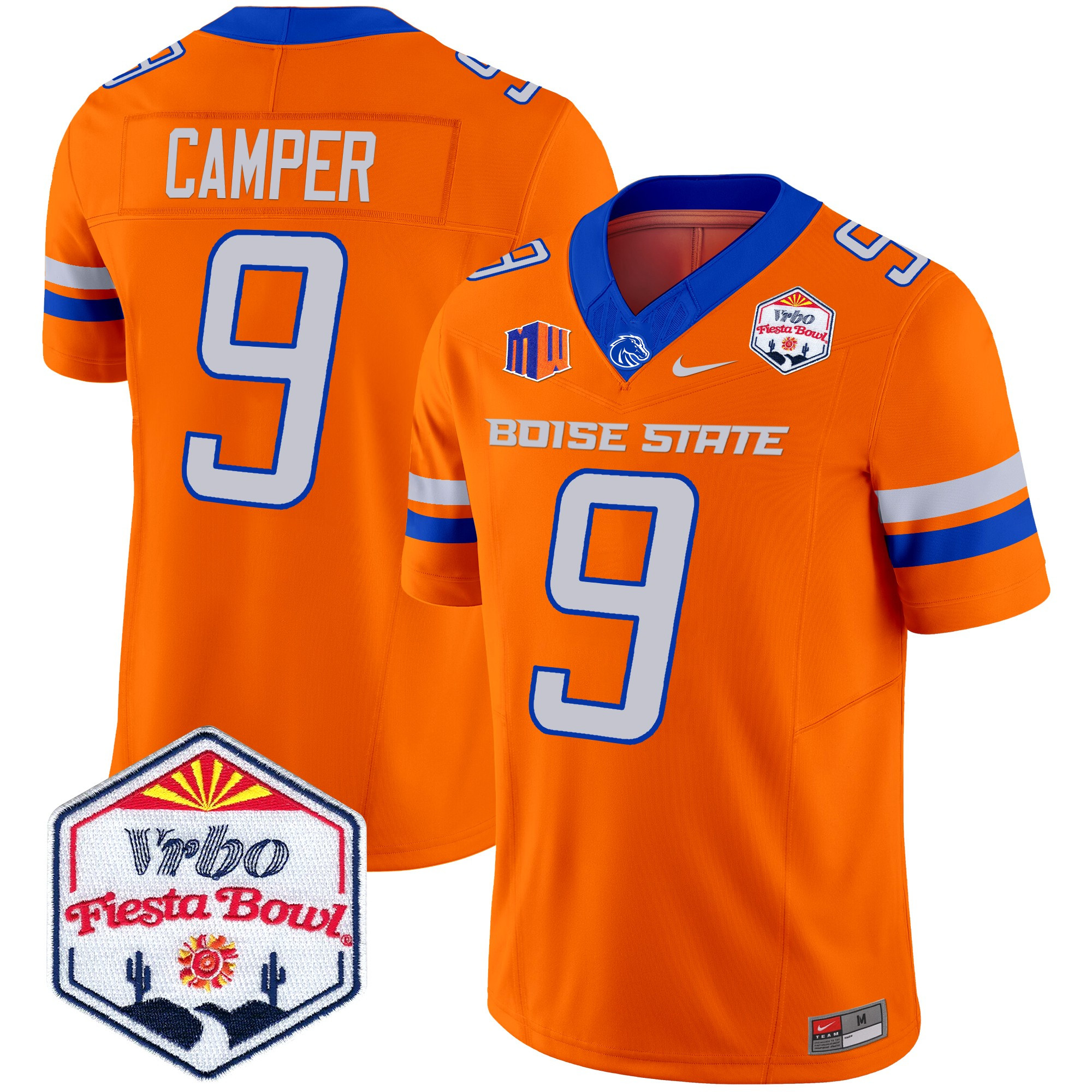 Men's Boise State Broncos 2024 The Fiesta Bowl Patch Vapor Limited Jersey - All Stitched