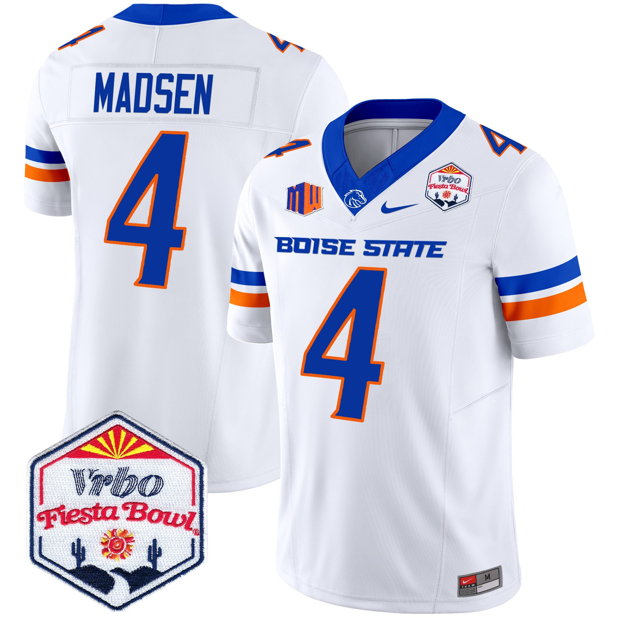 Men's Boise State Broncos 2024 The Fiesta Bowl Patch Vapor Limited Jersey - All Stitched